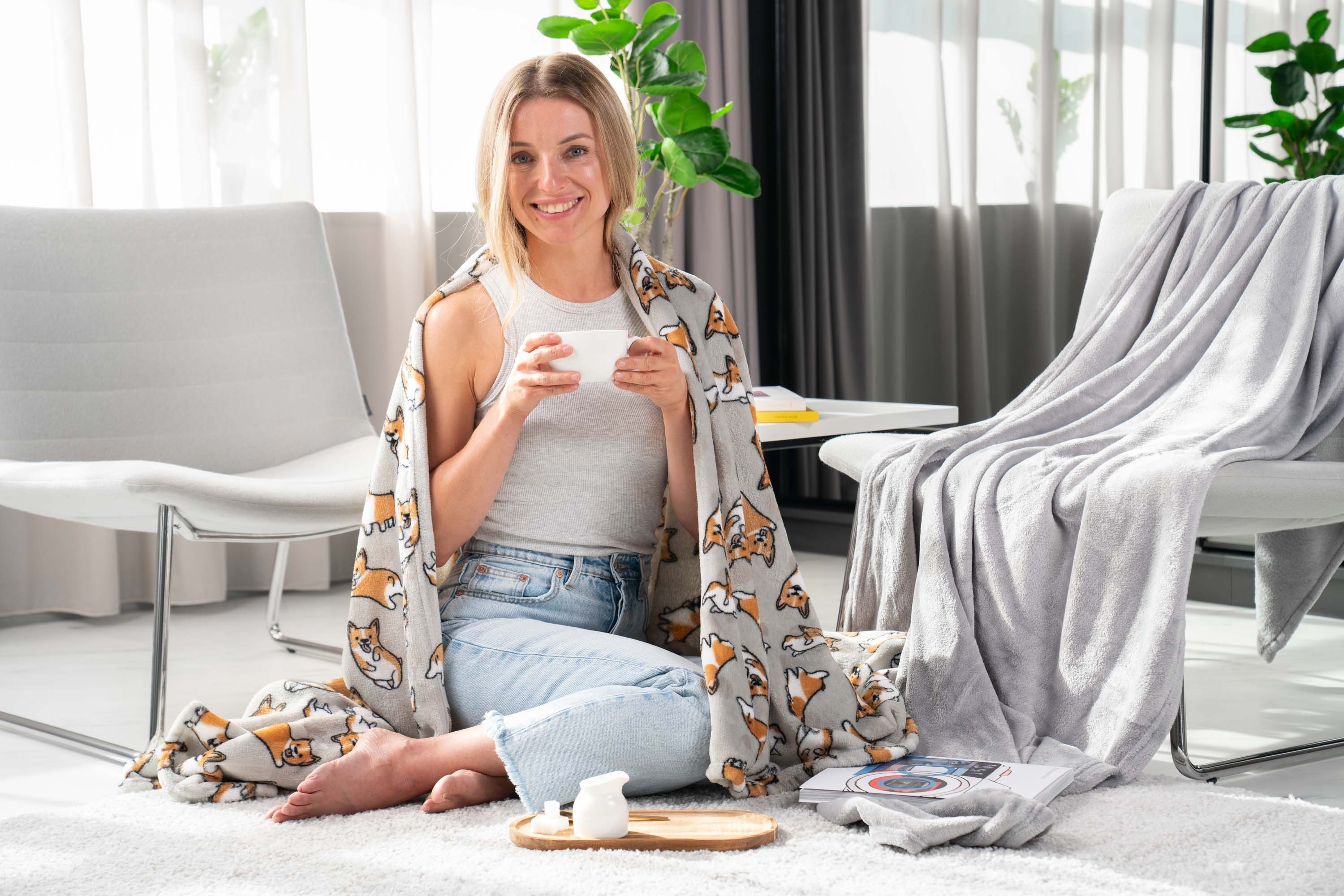 Плед ARDESTO Flannel 160х200см корги (ART0109PB) фото 2