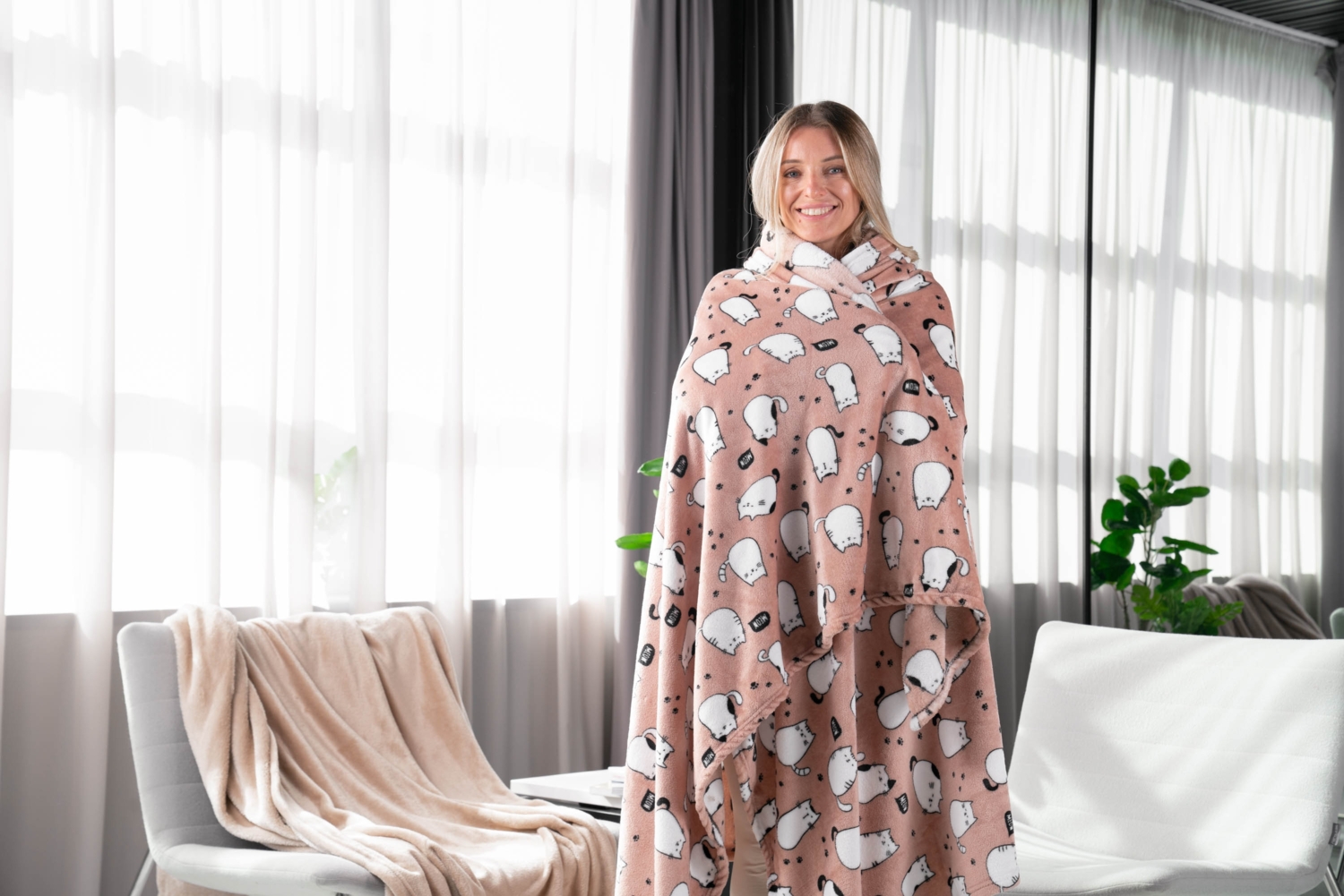 Плед ARDESTO Flannel 160х200см котики (ART0108PB) фото