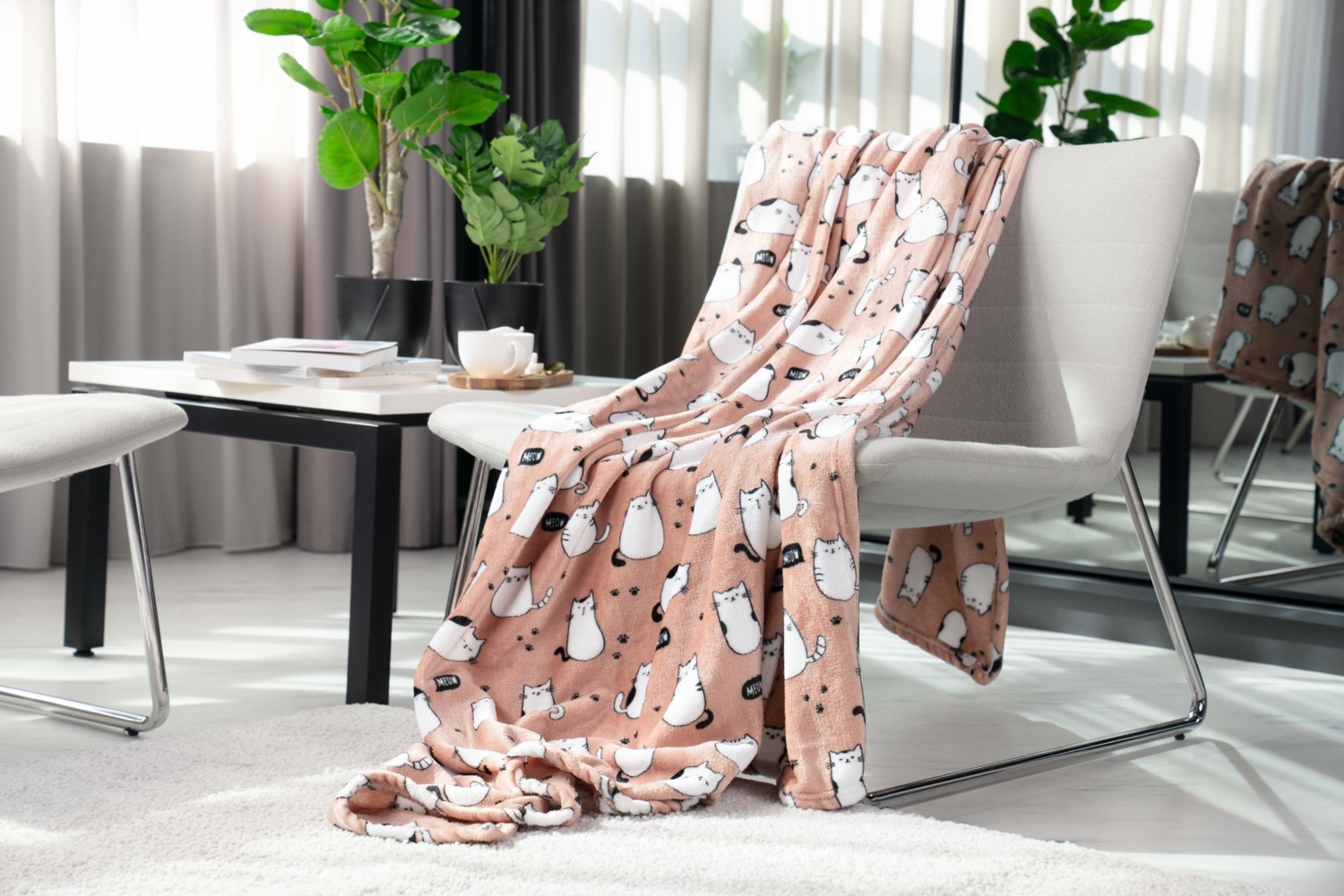 Плед ARDESTO Flannel 160х200см котики (ART0108PB) фото