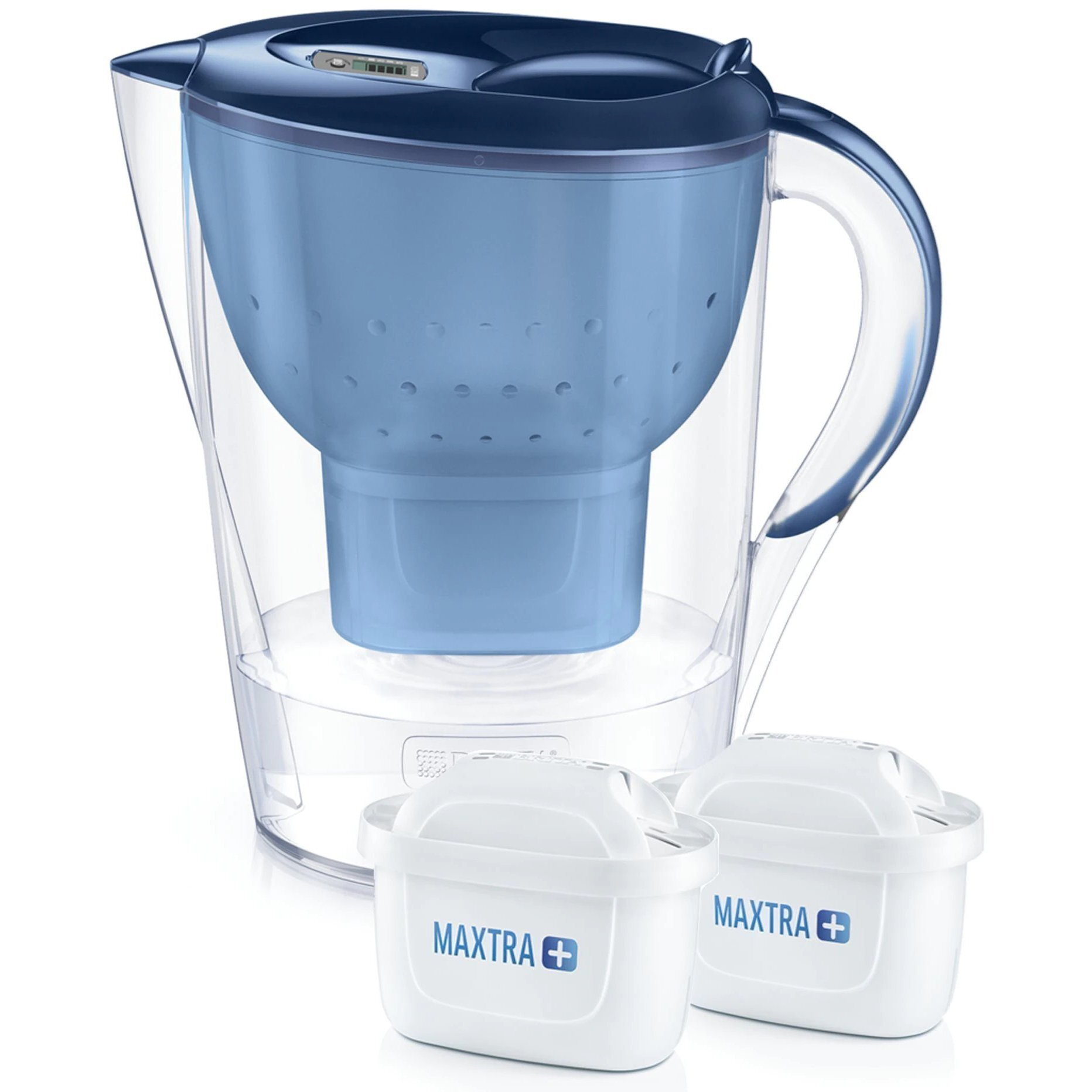 Фильтр-кувшин Brita Marella XL Memo + 2 картриджа 3.5 л (2 л очищенной воды) синий (1040565) фото 2