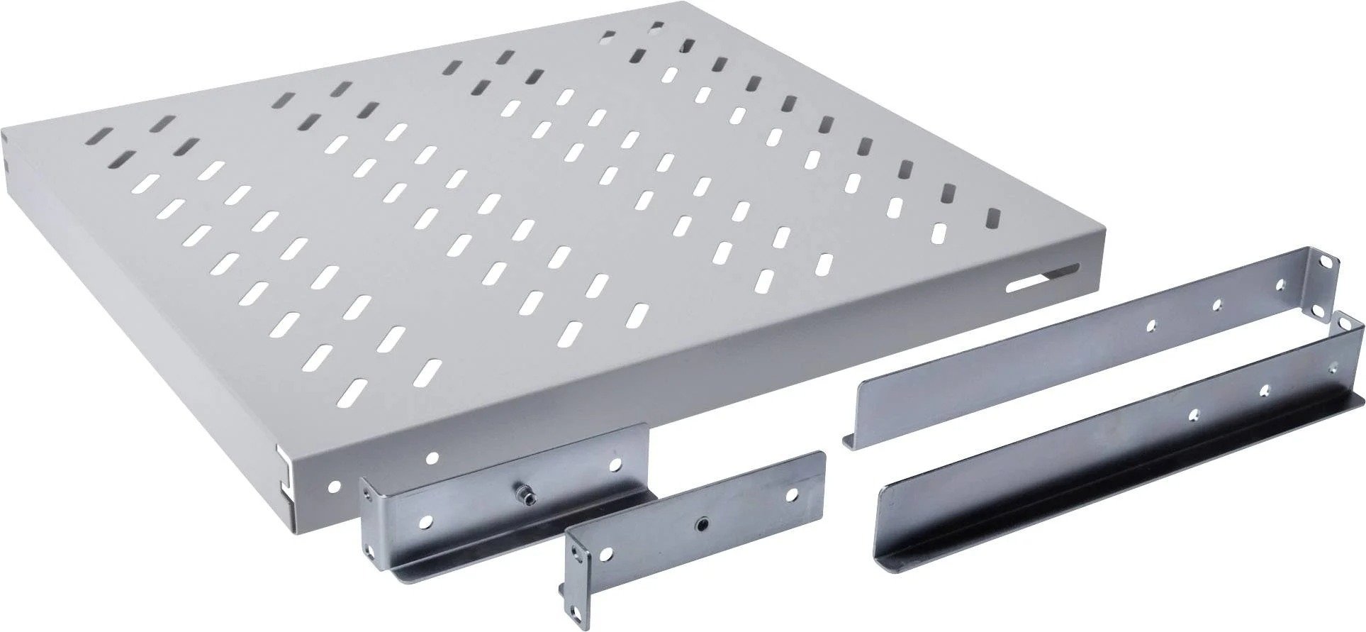 Полка регульована DIGITUS 19" 1U, 500mm, RAL 7035фото