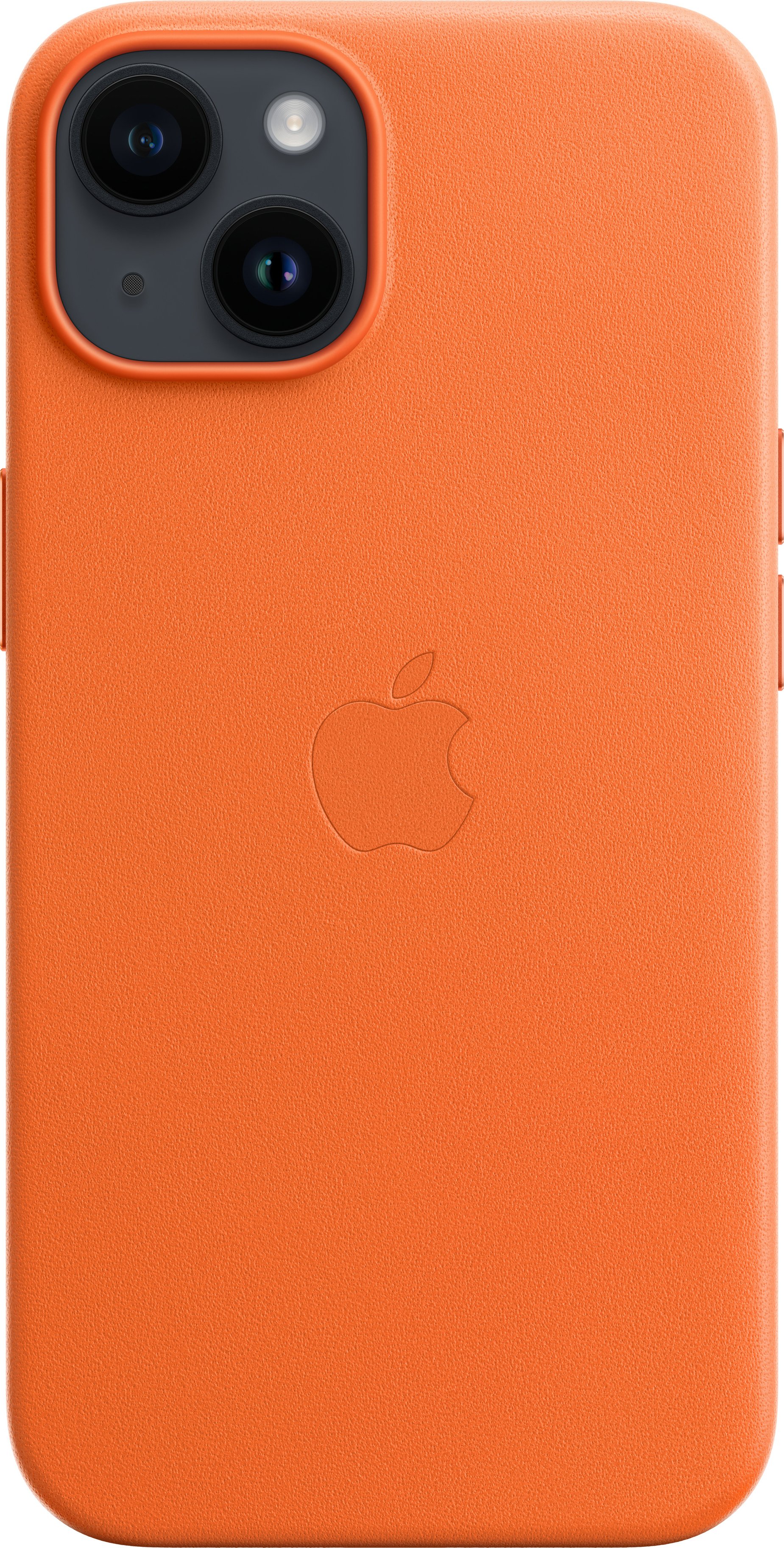 Чохол Apple для iPhone 14 Leather Case with MagSafe Orange (MPP83RM/A)фото6