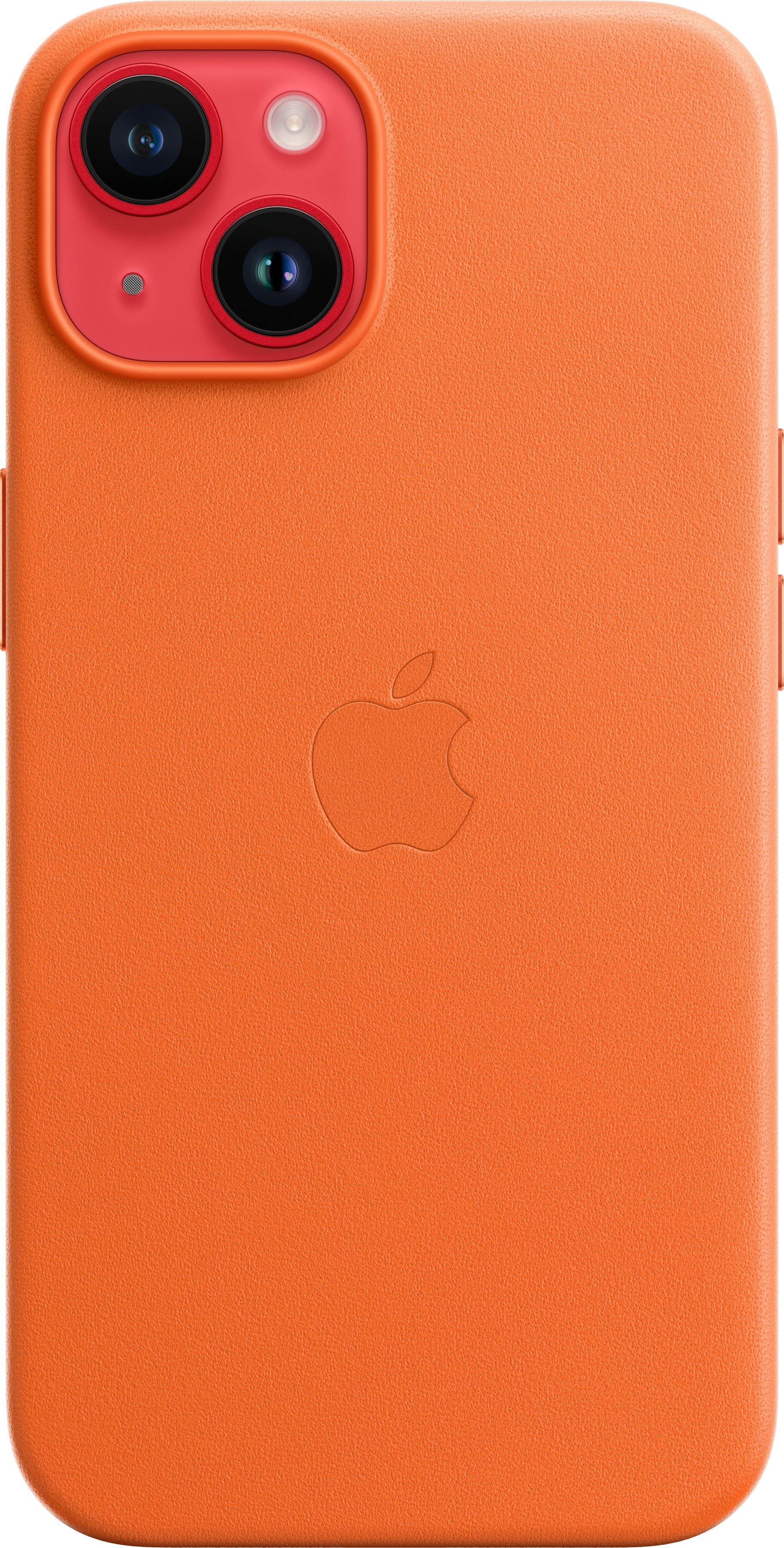 Чохол Apple для iPhone 14 Leather Case with MagSafe Orange (MPP83RM/A)фото7