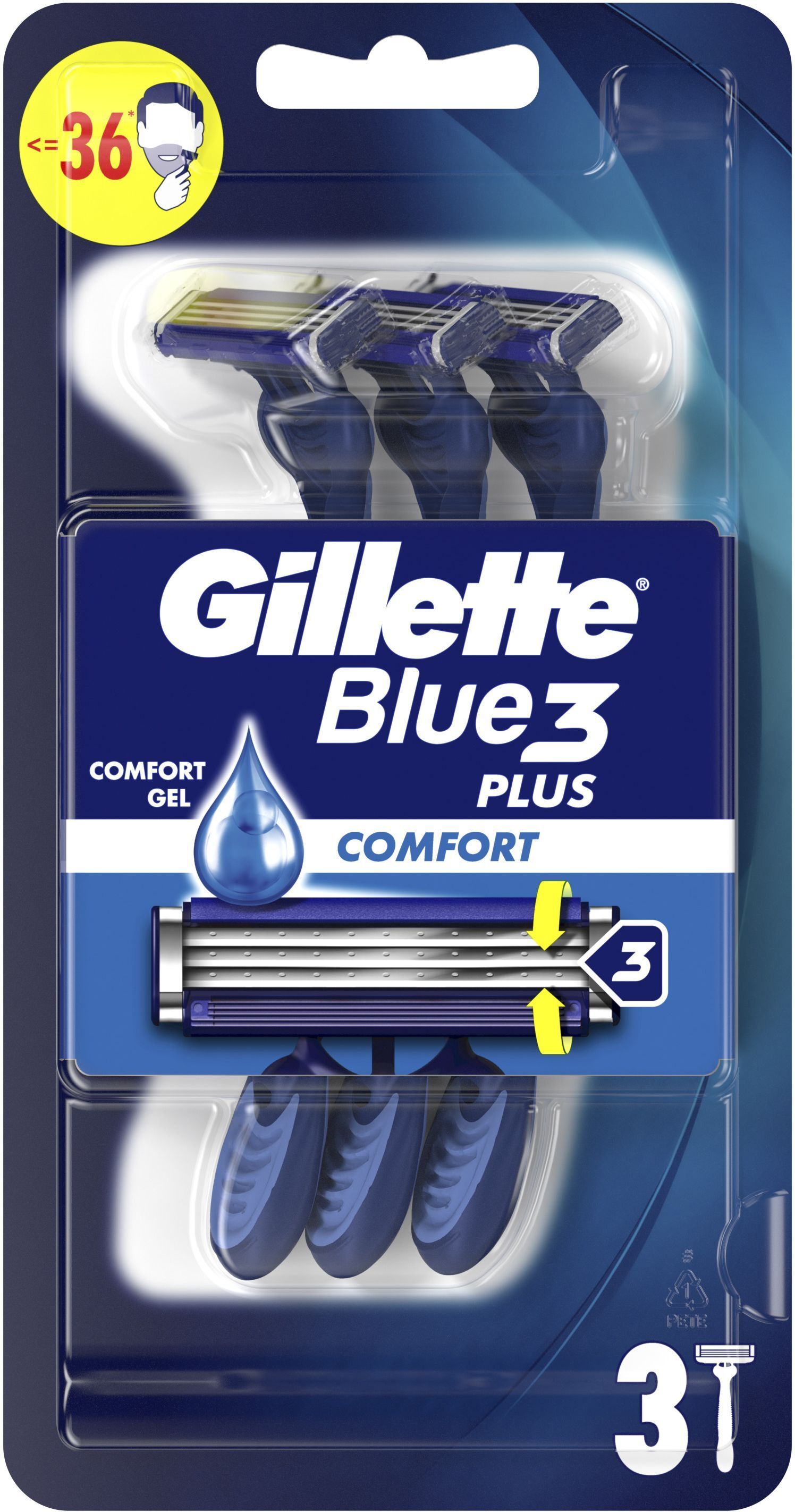 Бритви одноразові Gillette Blue 3 Comfort 3 штфото