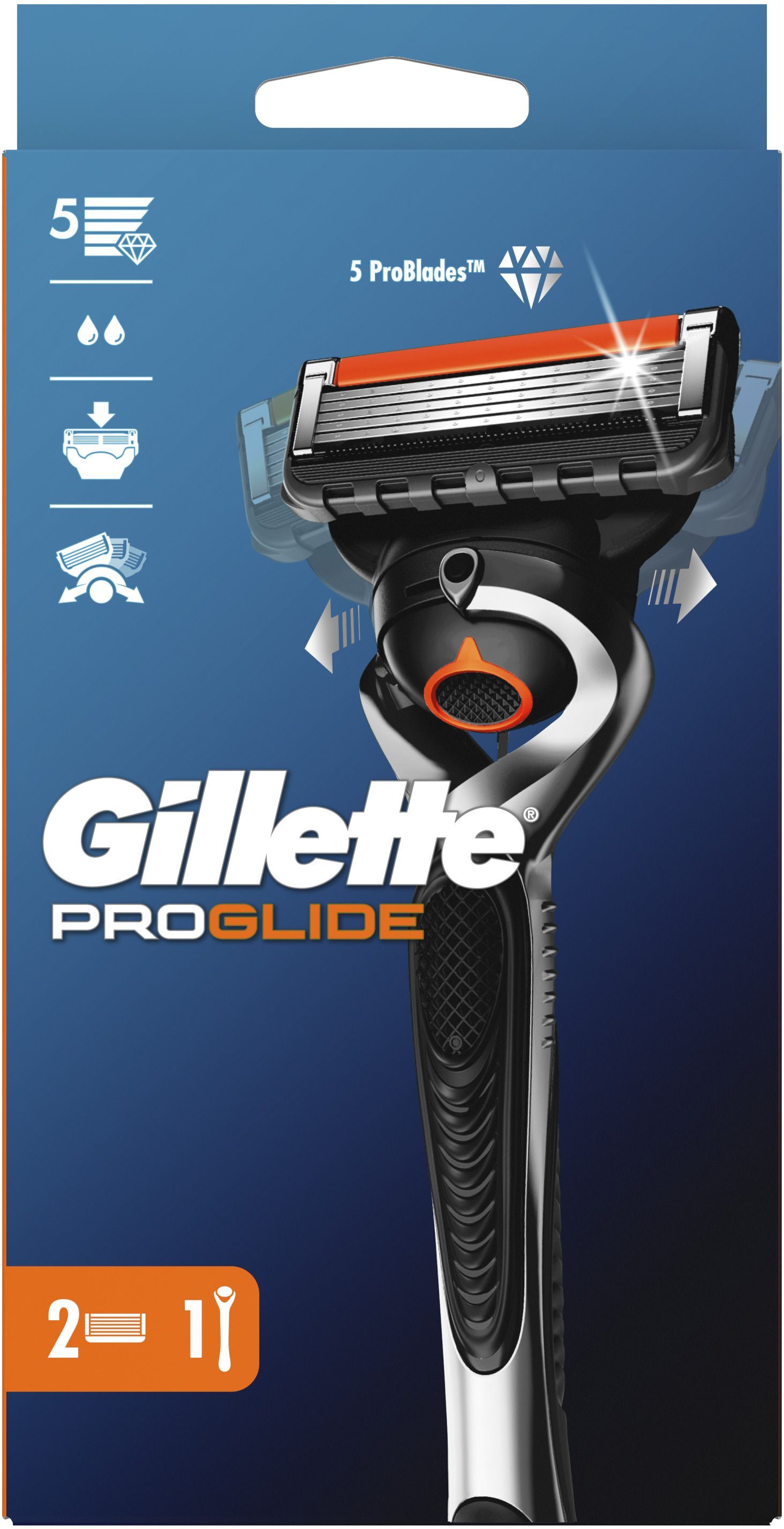Бритва Gillette Fusion 5 ProGlide с 2 сменными картриджами фото 2
