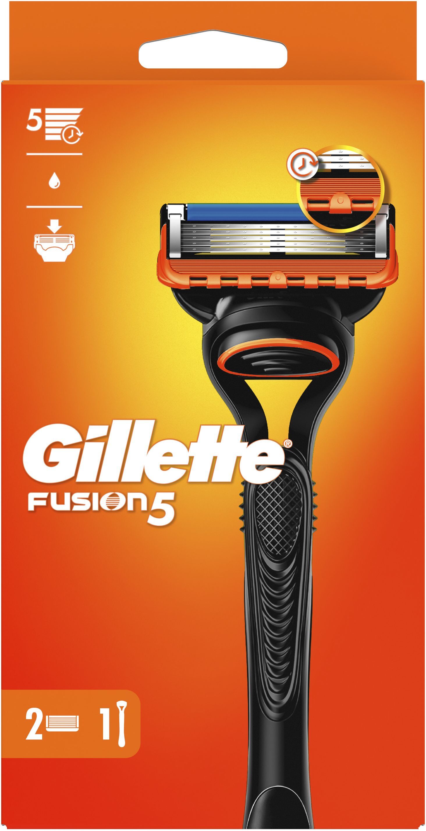 Бритва Gillette Fusion 5 з 2 змінними картриджамифото2