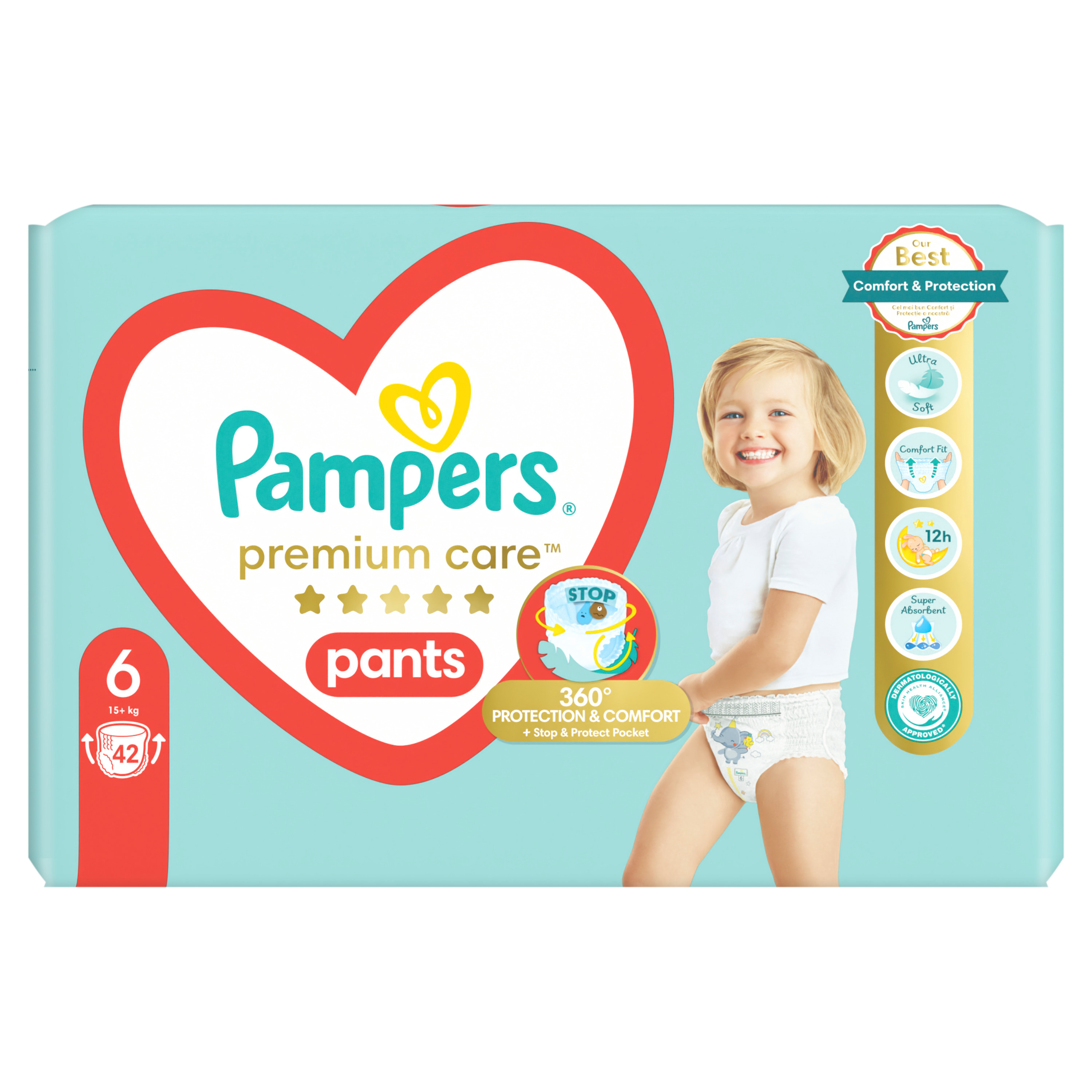 Pampers Premium Трусики Care Pants Extra Large 6 (15+ кг) 42шт фото 2