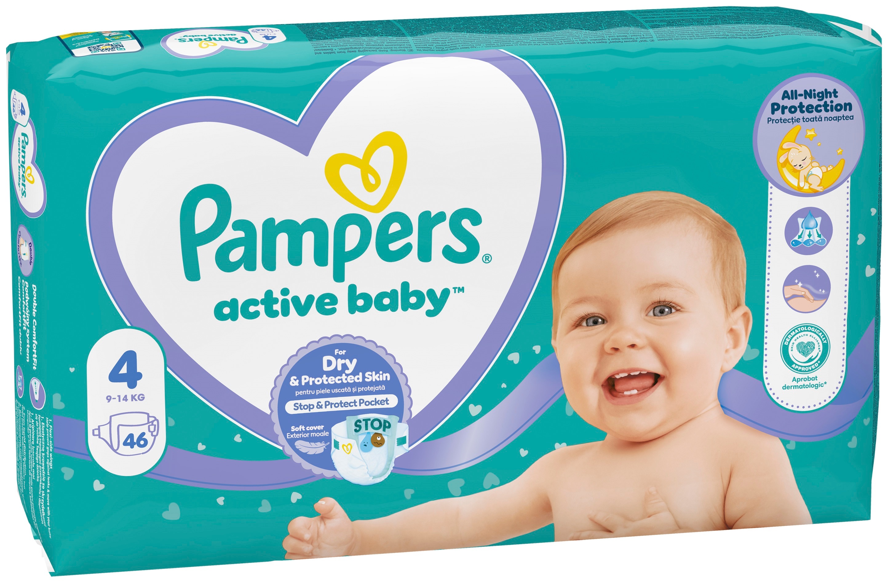 Подгузники Pampers Active Baby Maxi Размер 4 9-14 кг 46 шт фото 2