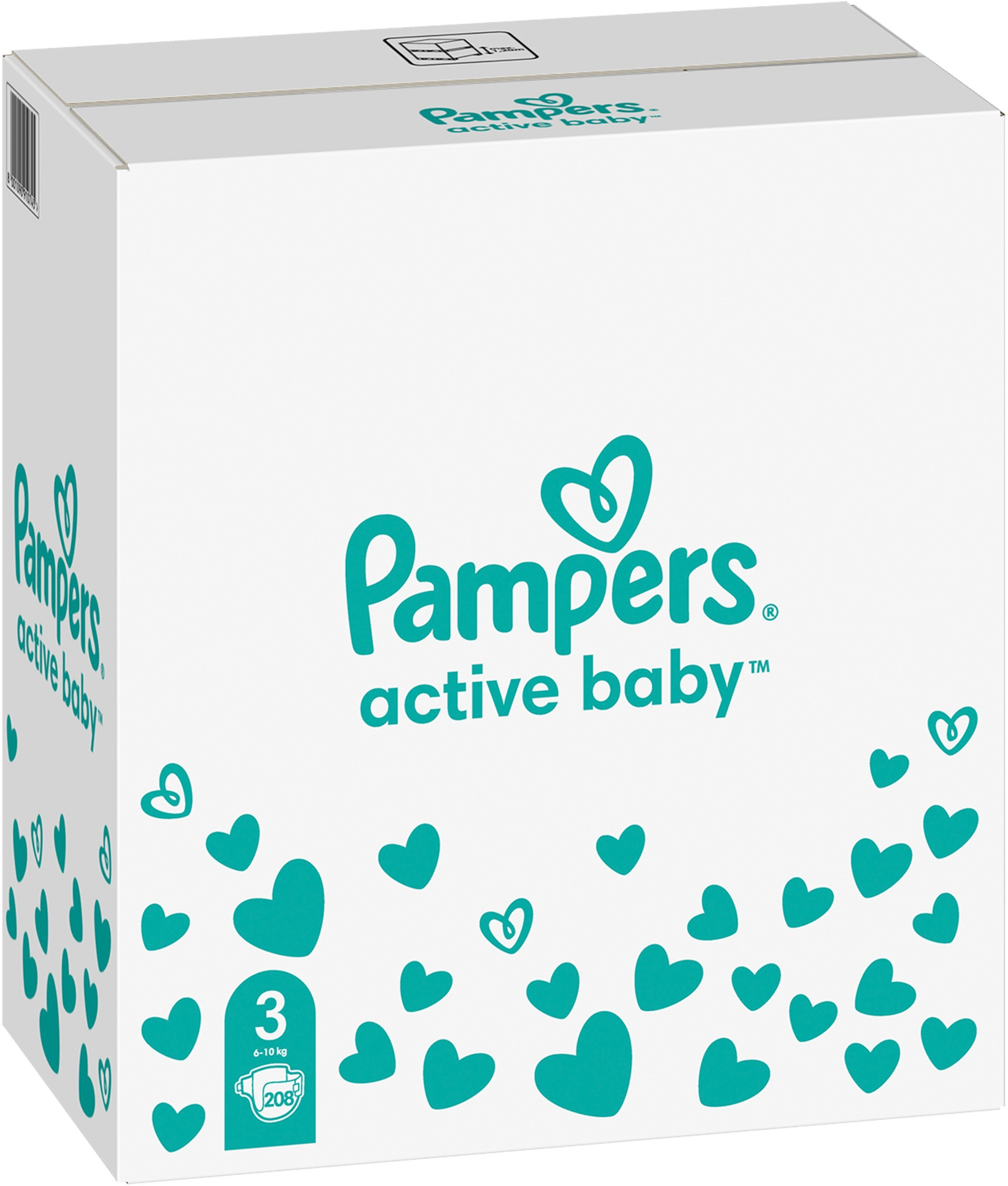 PAMPERS Детские одноразовые подгузники Active Baby Midi (6-10 кг) 208шт фото 2