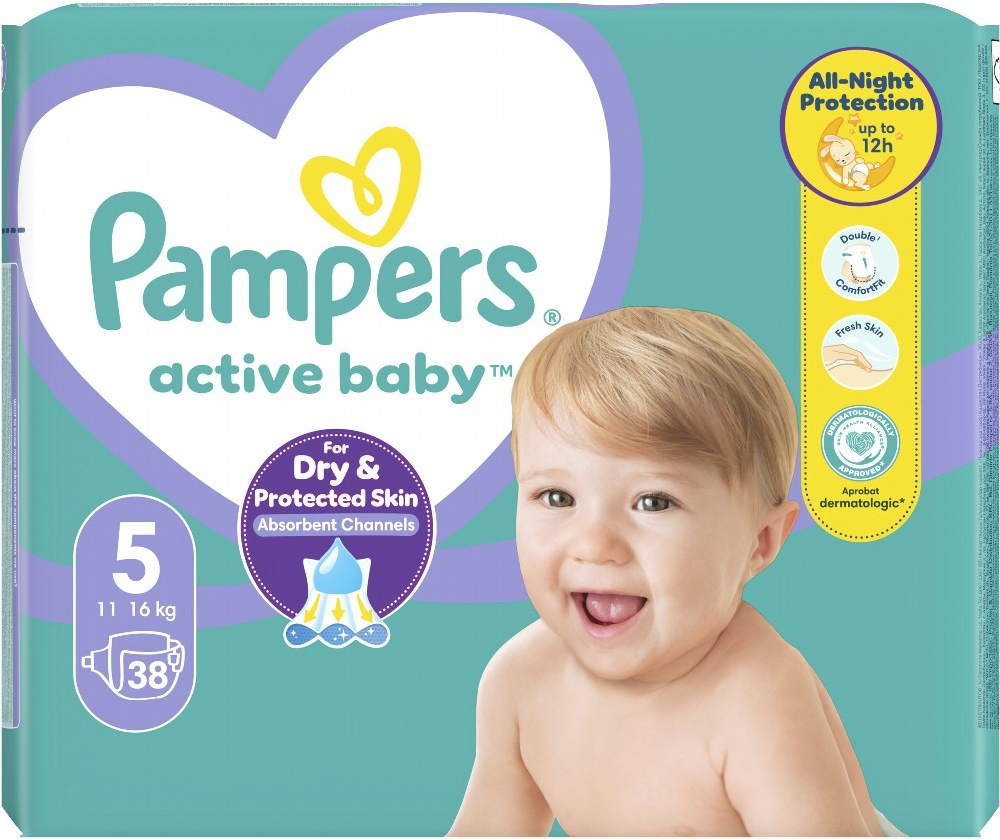 Pampers Подгузники Active Baby размер 5 (11 – 16 кг), 38 шт фото 2