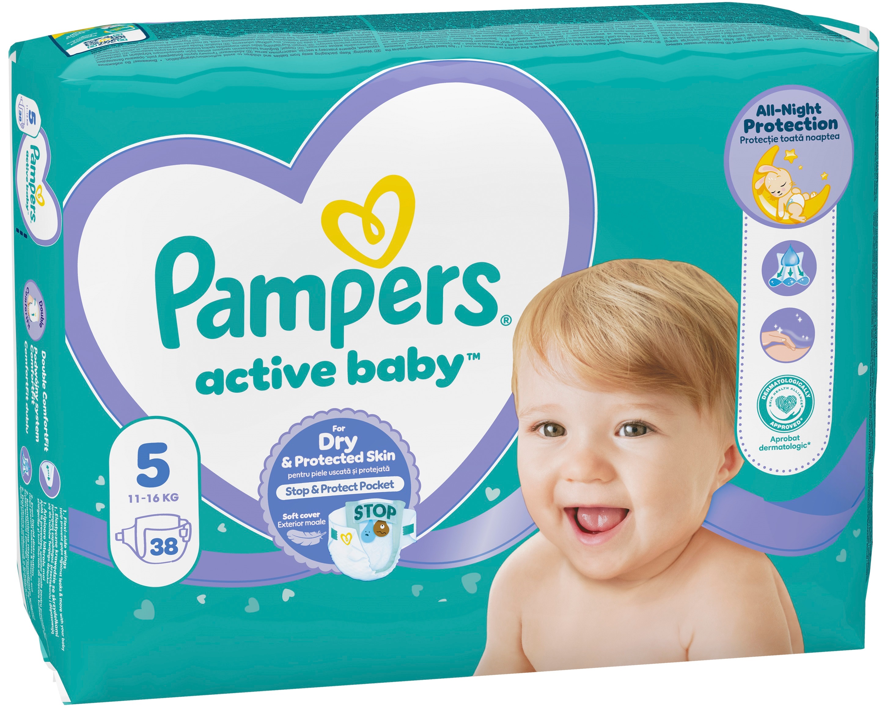 Подгузники Pampers Active Baby Размер 5 11-16 кг 38 шт фото 2