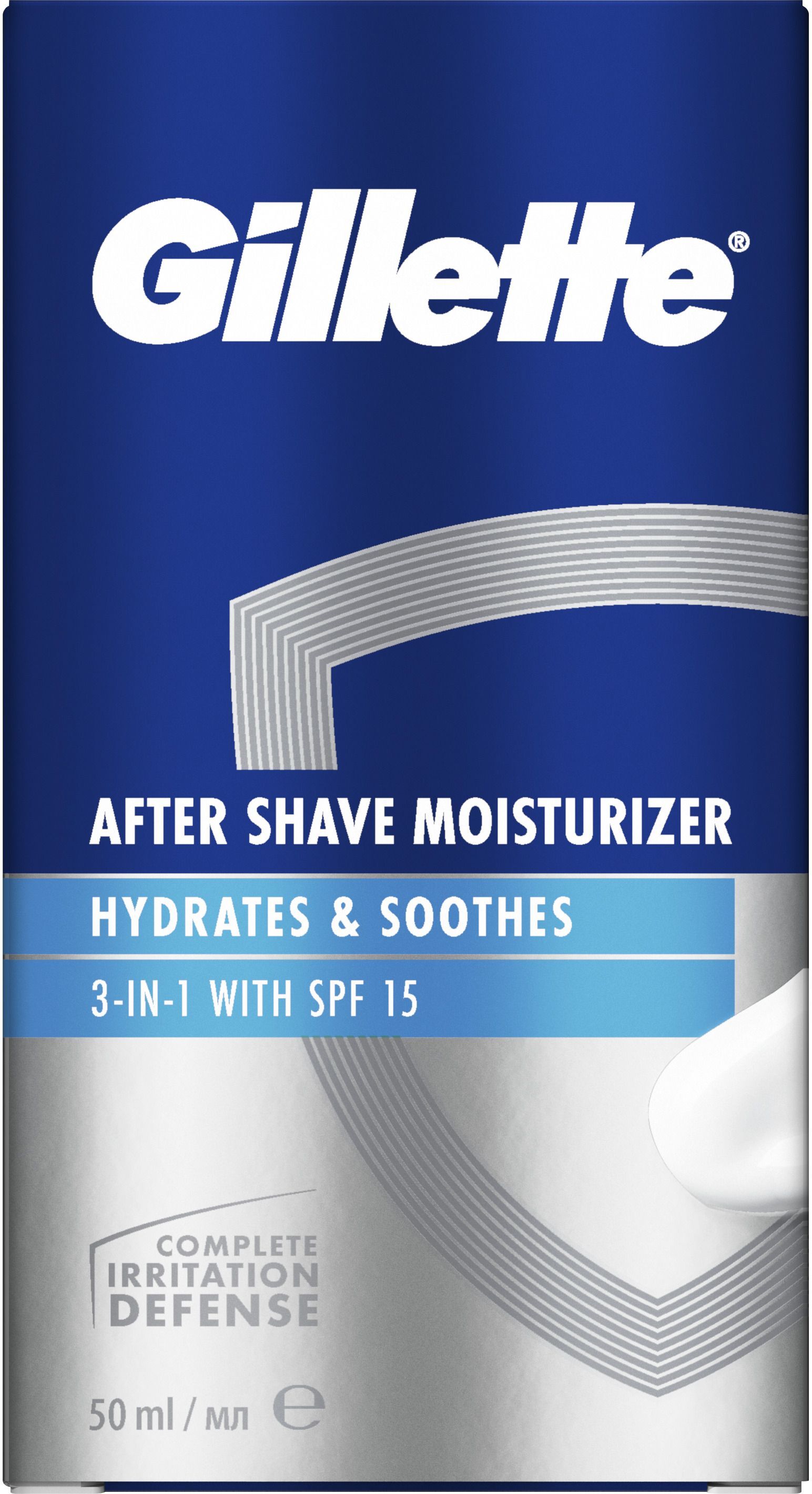Бальзам после бритья Gillette 3в1 Hydrates & Soothes SPF+15, 50 мл фото 2