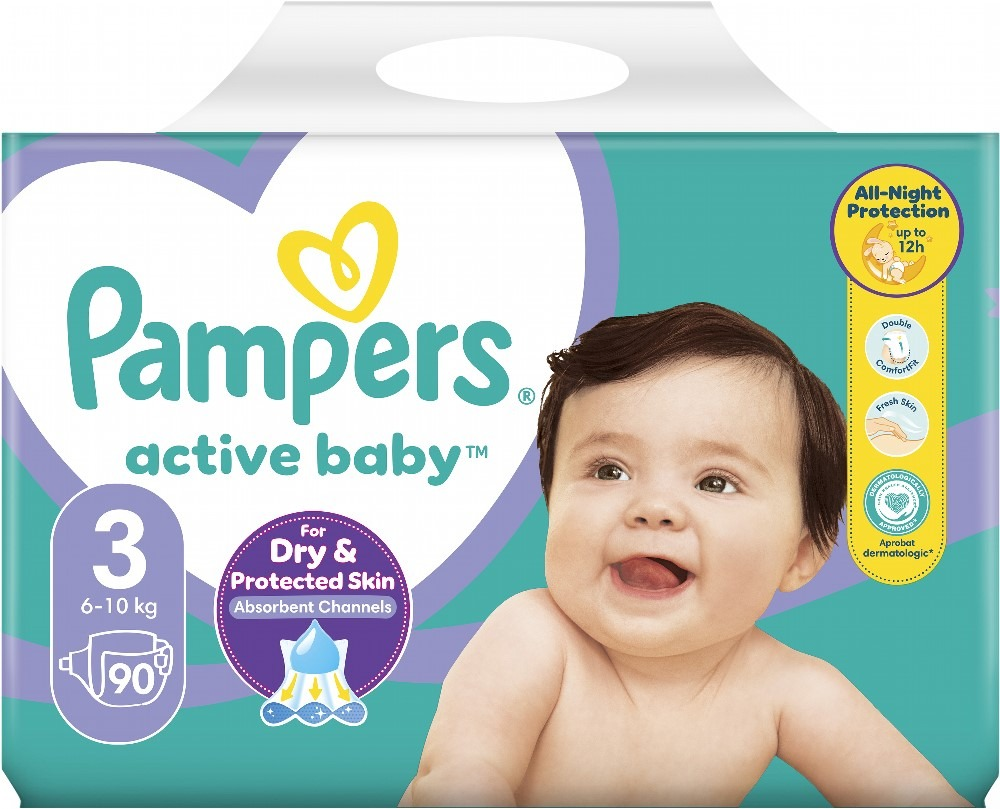 PAMPERS Детские подгузники Activebaby Midi Джайнт 90шт фото 2