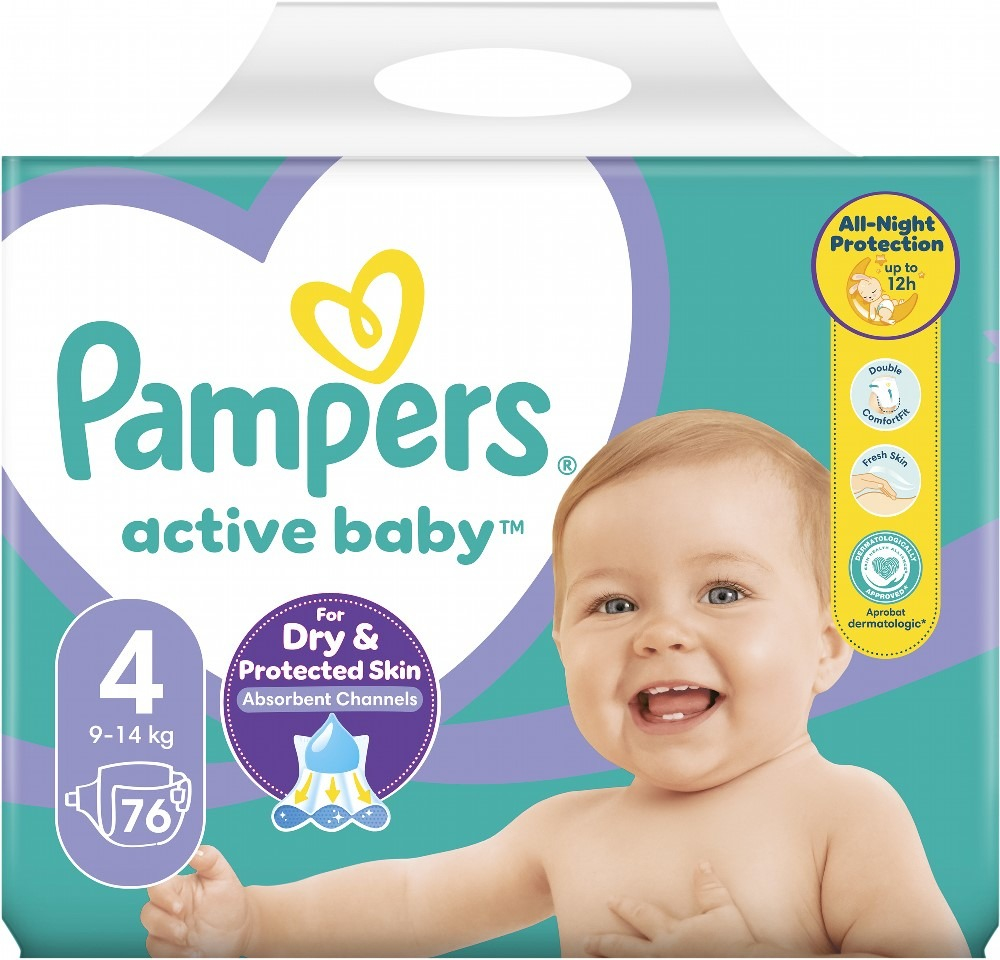 PAMPERS Детские подгузники Activebaby Maxi Джайнт 76шт фото 2