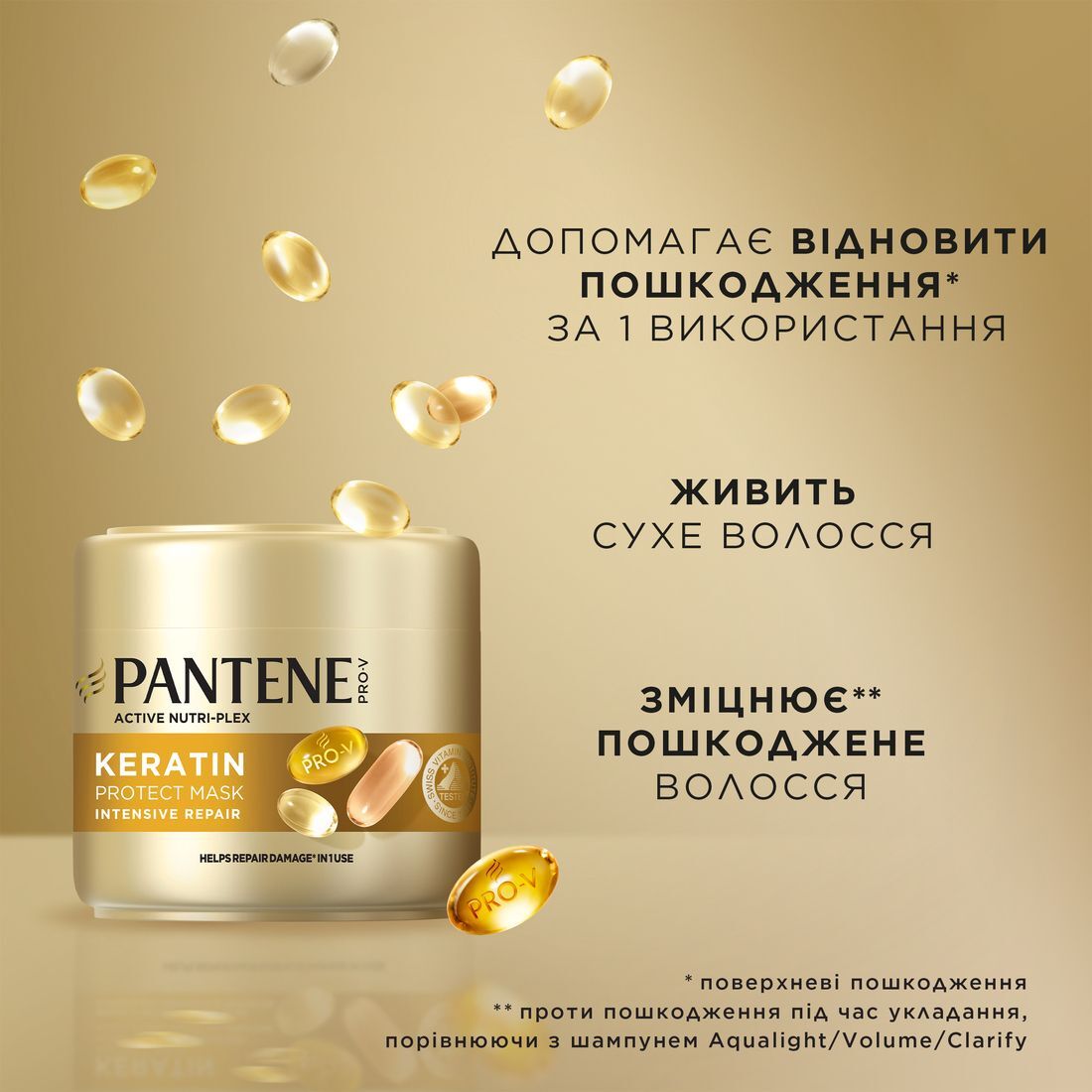 Маска для волосся з кератином Pantene Pro-V Інтенсивне відновлення 300 млфото5