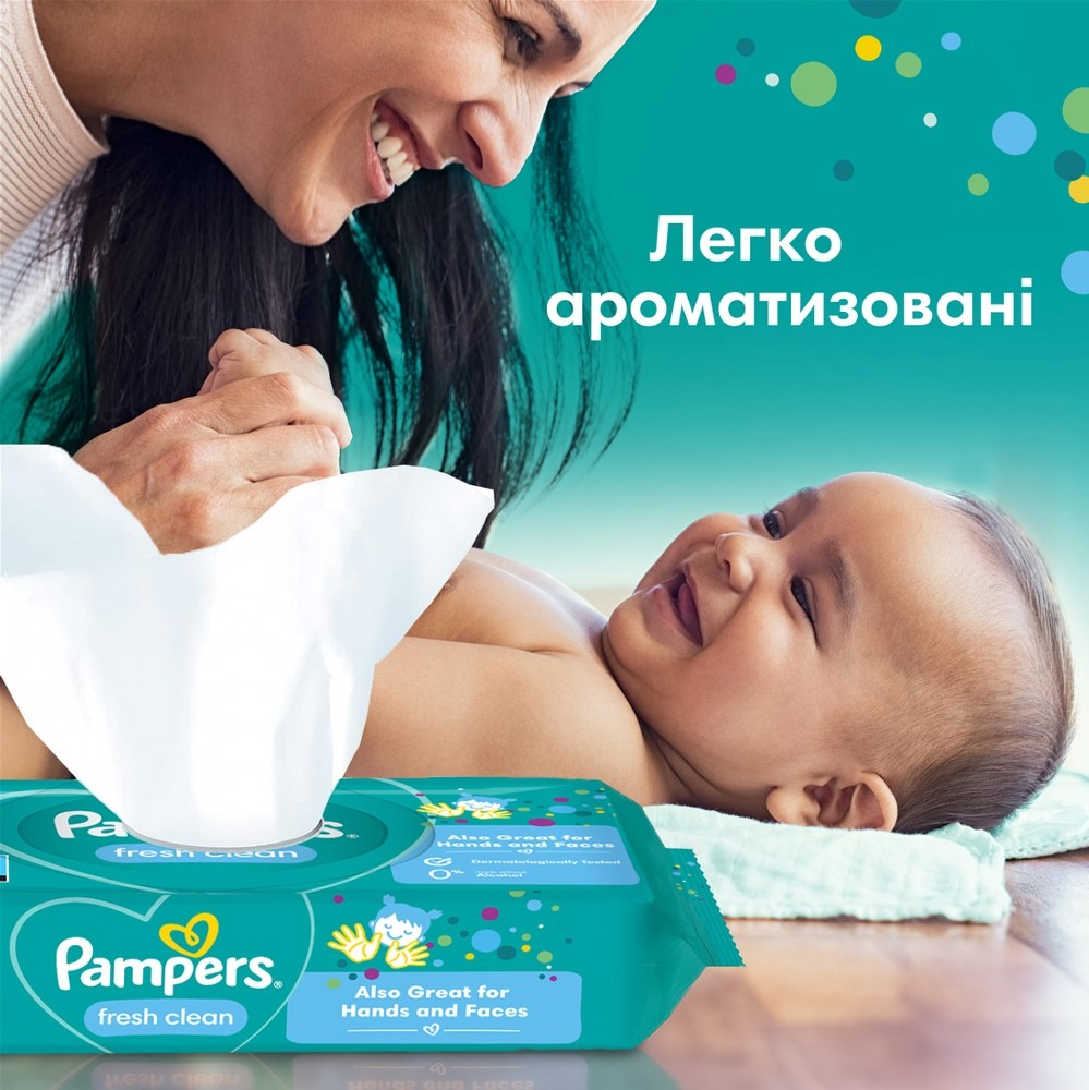 Салфетки влажные детские Pampers Fresh Clean Quatro 4*52шт фото 7