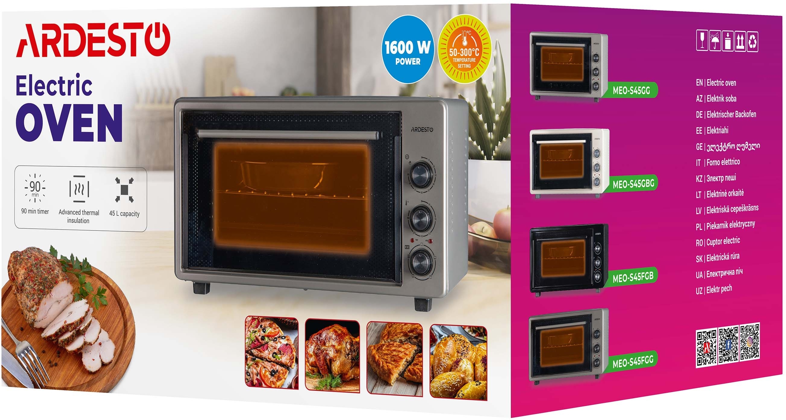 Електрична печі ARDESTO MEO-S45GGфото