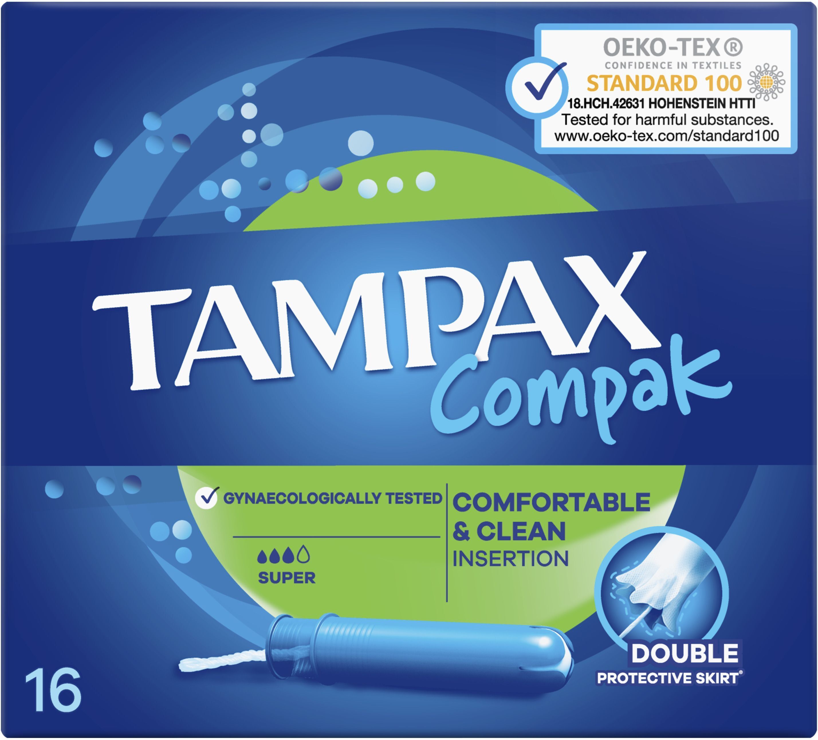 Тампоны Tampax Compak Super з аплікатором 16 шт фото 