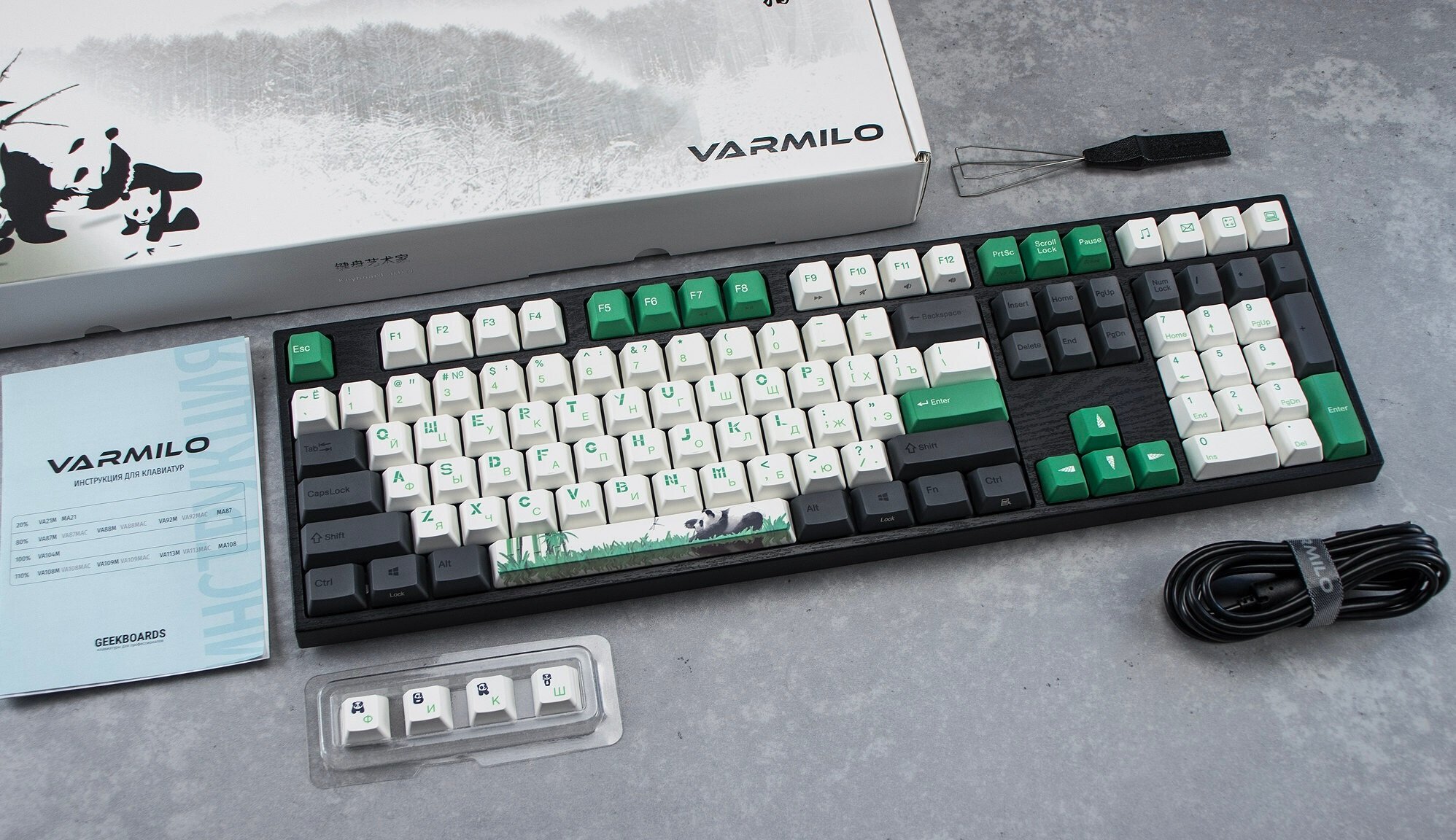 Ігрова клавіатура Varmilo VEA108 Panda R2 Cherry Mx Brown (A26A029A2A1A06A026)фото8
