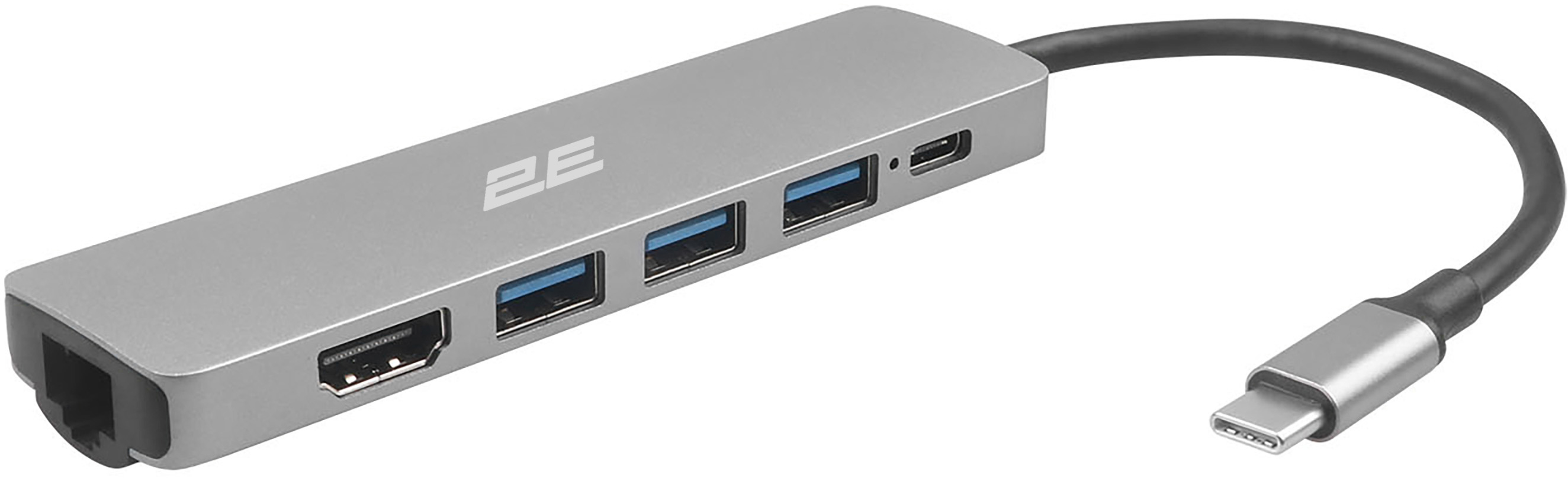 USB хаб 2Е USB-C Slim Alluminum Multi-Port 6in1 (2EW-2684) фото 2