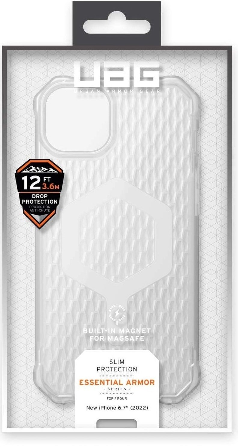Чохол UAG для Apple iPhone 14 Plus Essential Armor Magsafe Frosted Ice (114090110243)фото12