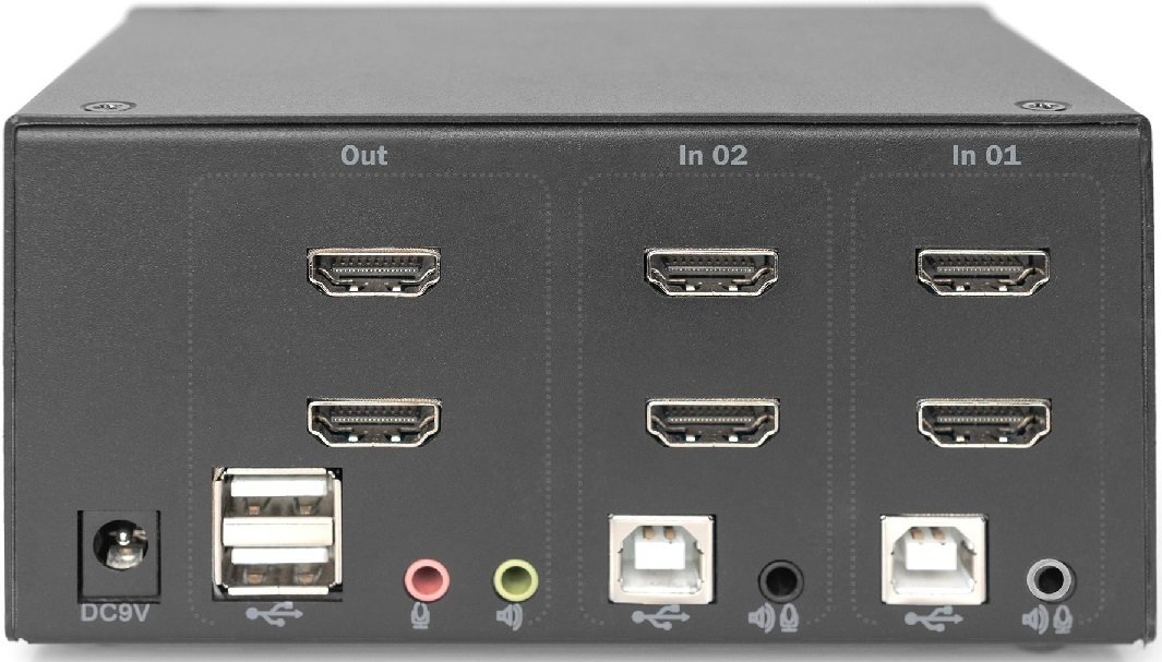 Коммутатор DIGITUS Desktop HDMA KVM, 2 Port, Dual Display, 4K фото 4