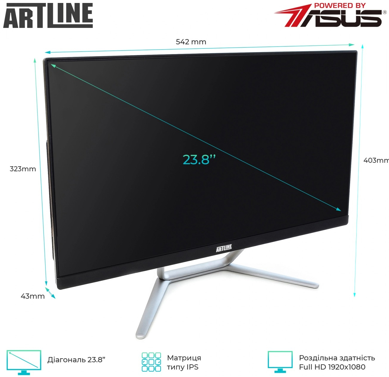Моноблок 23.8" ARTLINE Home G40v19Win (G40v19Win)фото2