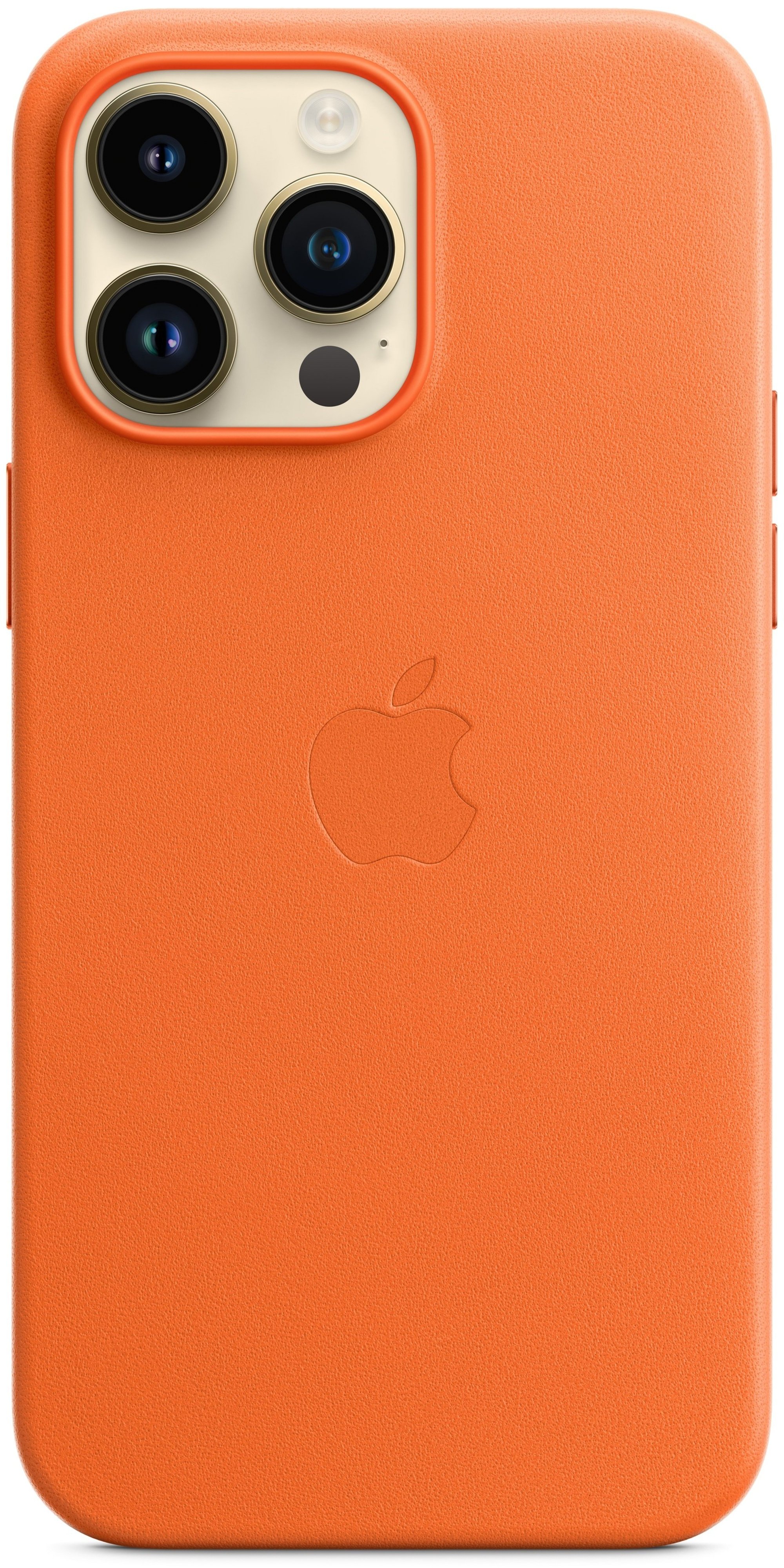 Чохол Apple для iPhone 14 Pro Max Leather Case with MagSafe – Orange (MPPR3ZE/A)фото4