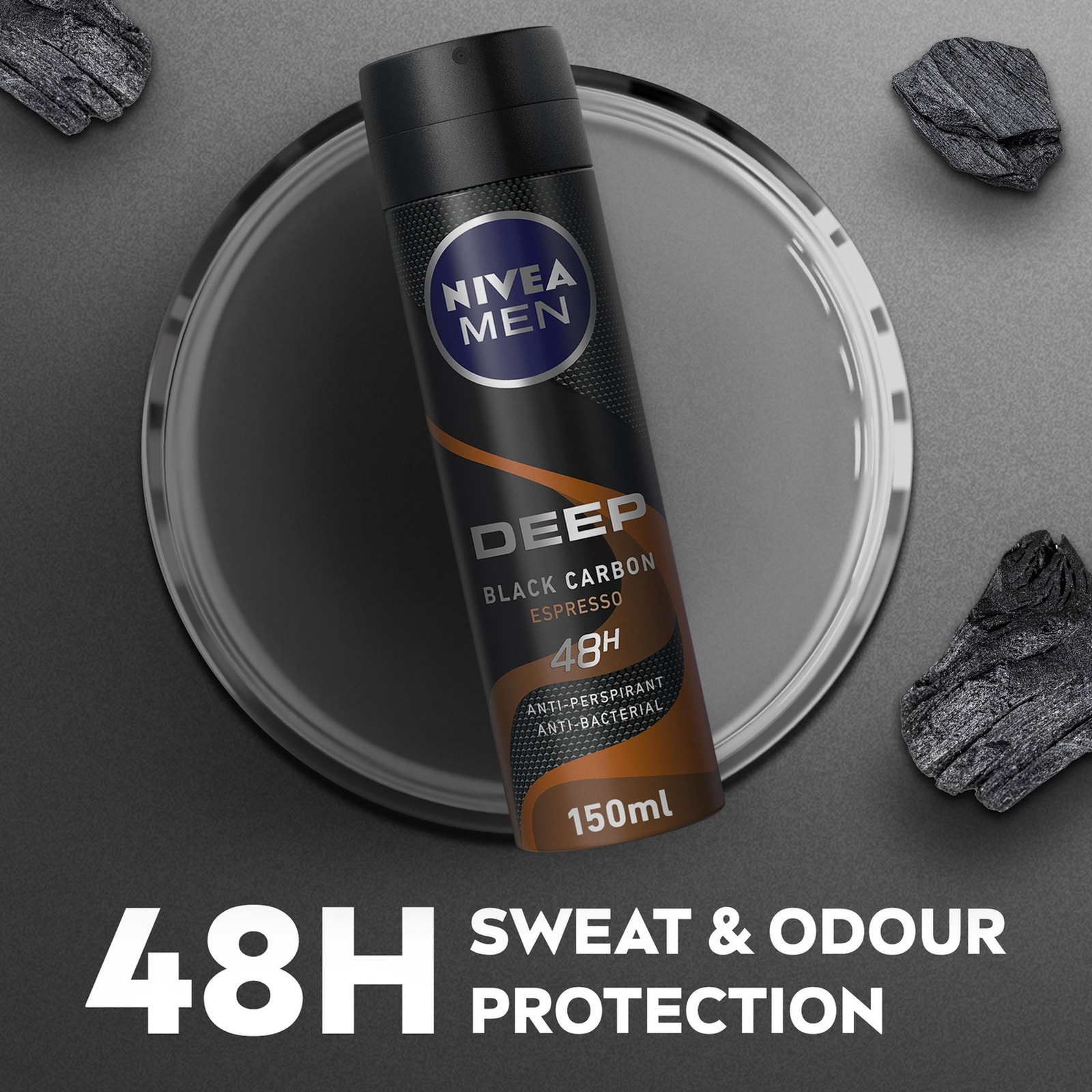 Дезодорант-антиперспірант Nivea Men Ultra Carbon з активованим вугіллям Спрей 150млфото3