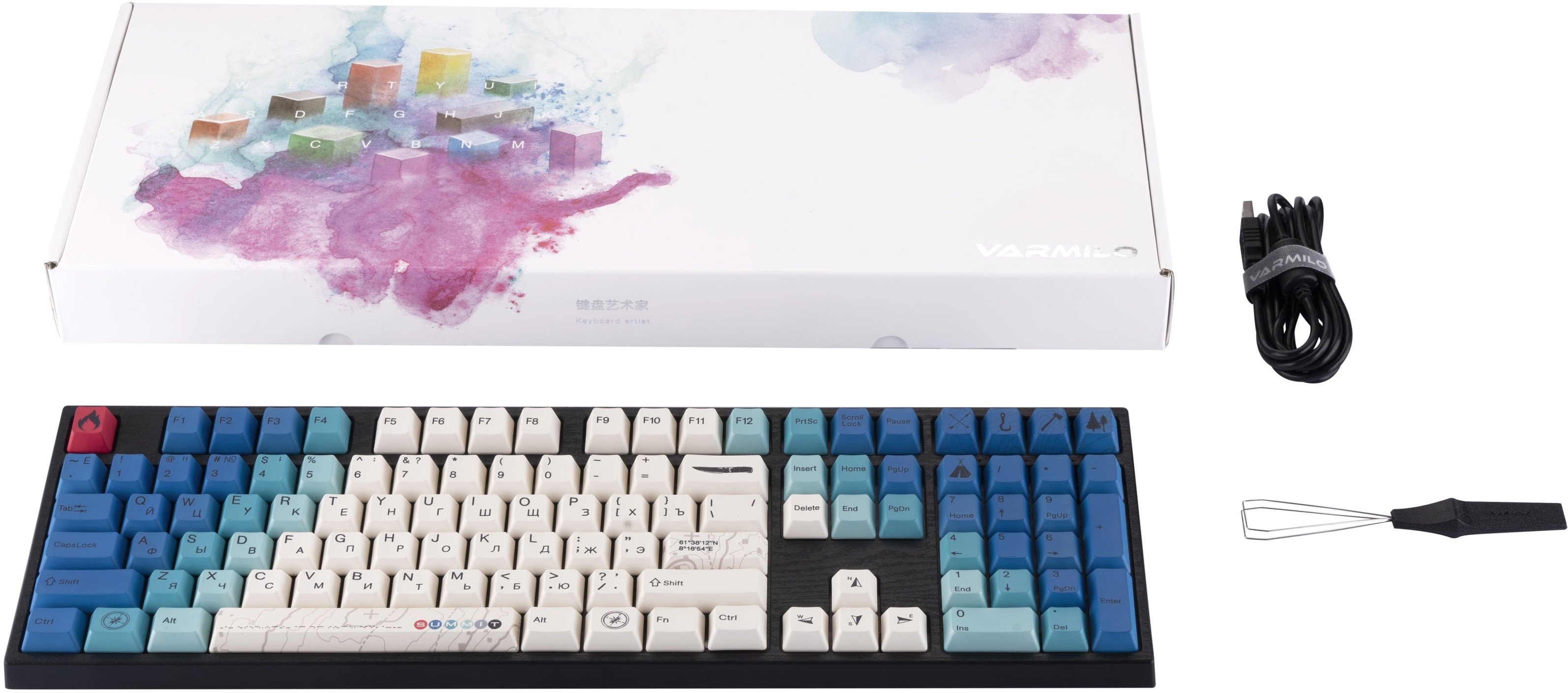 Игровая клавиатура Varmilo VEA108 Summit R2 Cherry Mx Red Multicolor (A26A022A3A1A06A007) фото 15