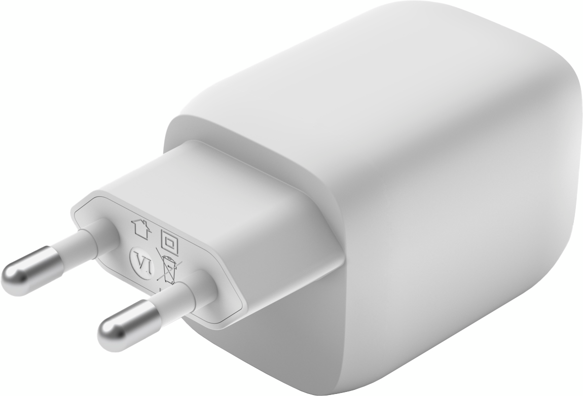 Мережевий ЗП Belkin Home Charger 65W GAN PD PPS Dual USB-C – USB-C 2m (WCH013VF2MWH-B6)фото4