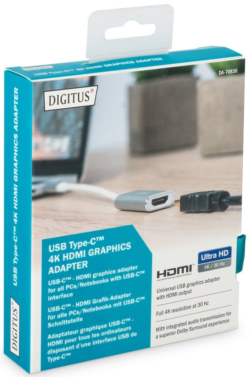 Адаптер DIGITUS USB-C – HDMA UHD 4K, M/F, 0.2 m (DA-70836) фото 6