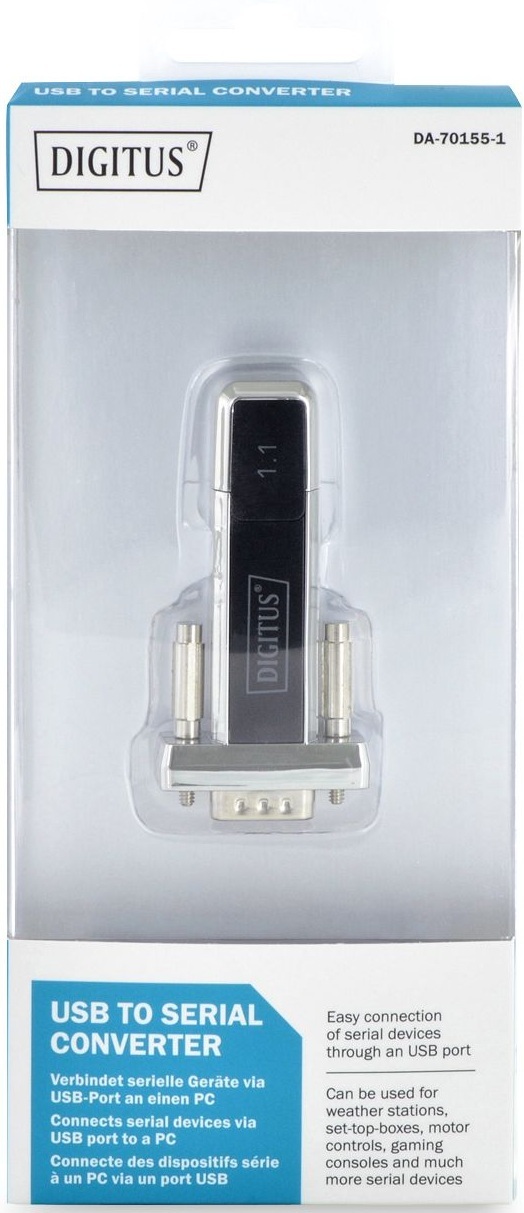 Адаптер DIGITUS USB 1.1 to RS232, black (DA-70155-1)фото