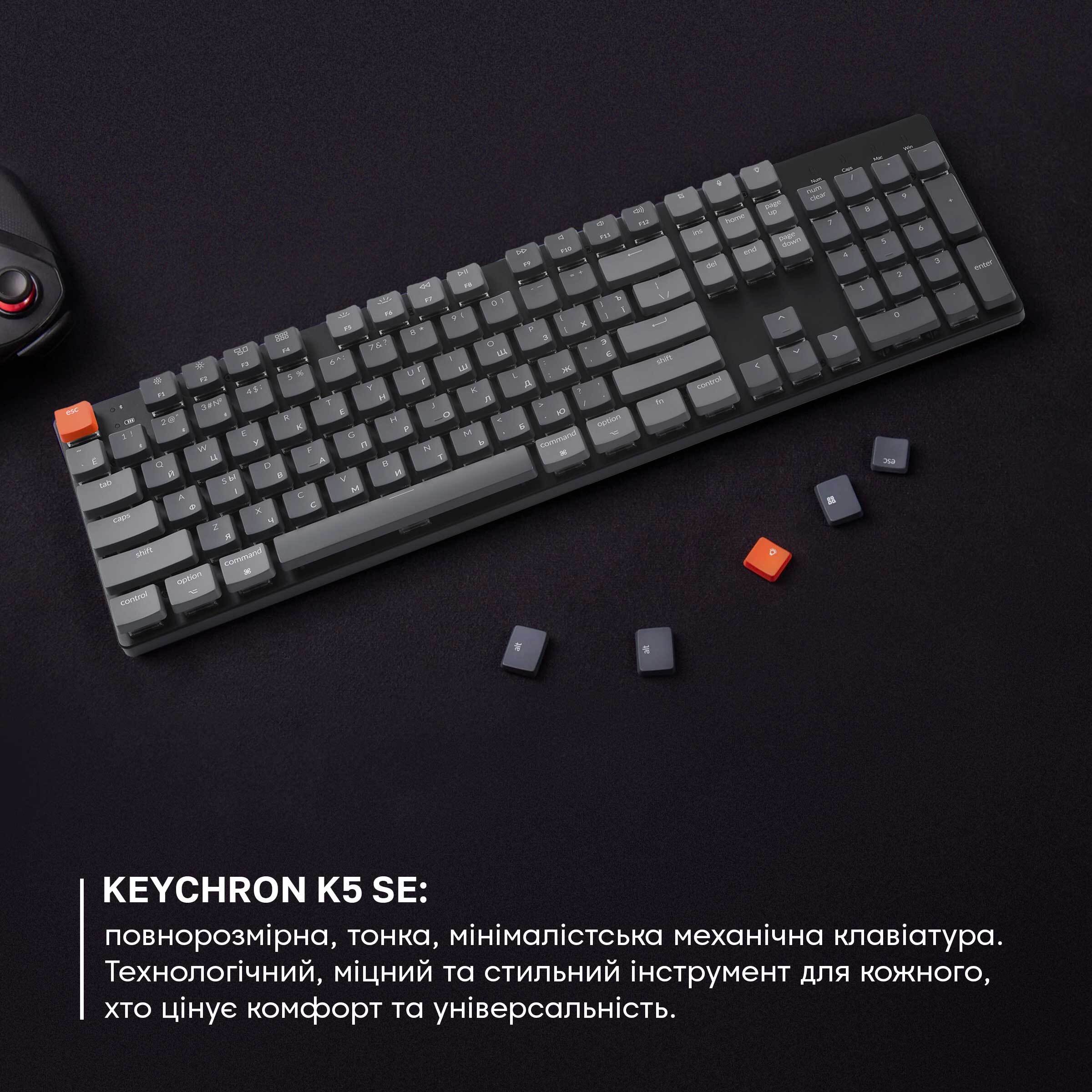Клавиатура Keychron K5SE 104 Key Gateron Red White Led WL UA Black (K5SEG1_Keychron) фото 10