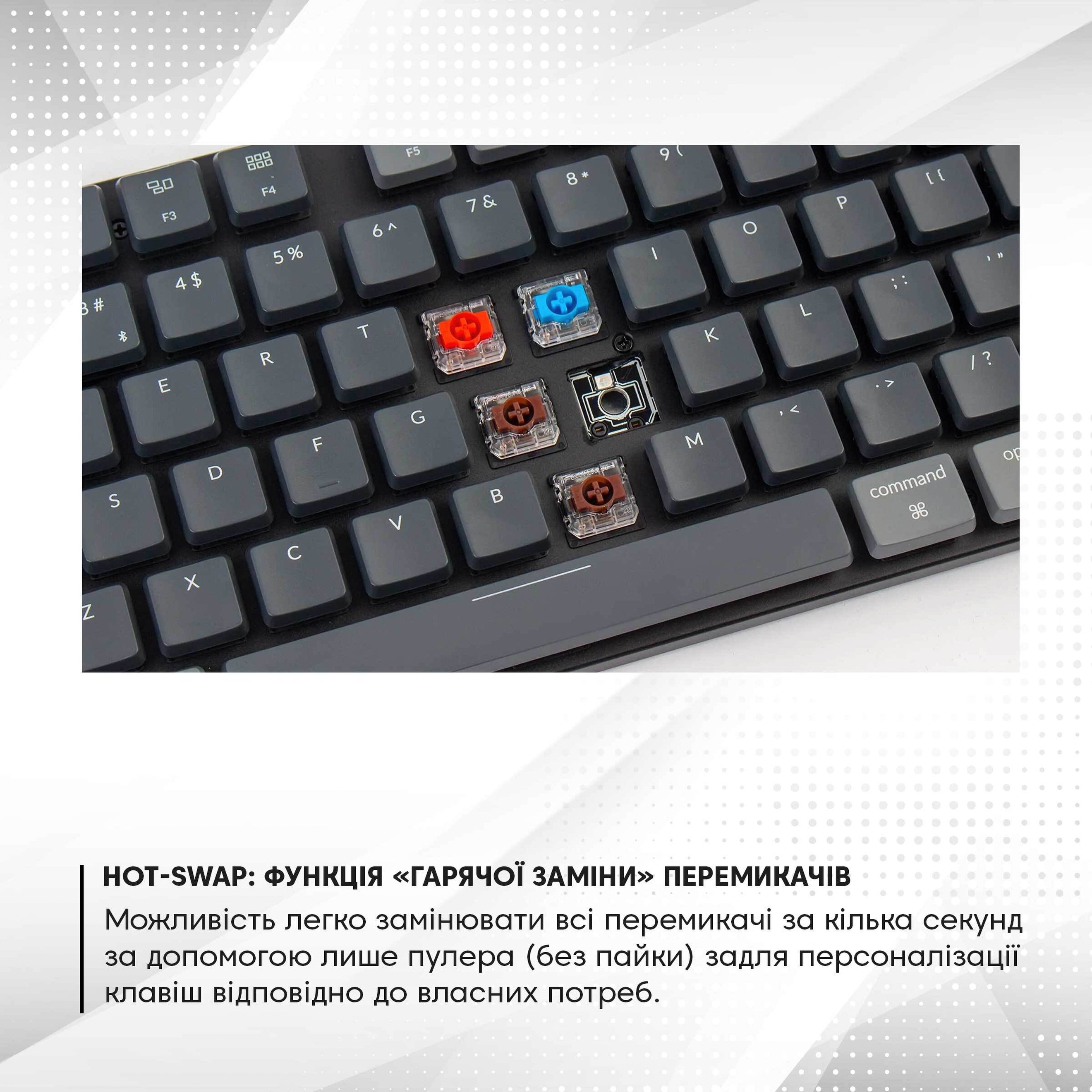 Клавиатура Keychron K5SE 104 Key Optical Mint White Led Hot-Swap WL UA Black (K5SED5_Keychron) фото 15