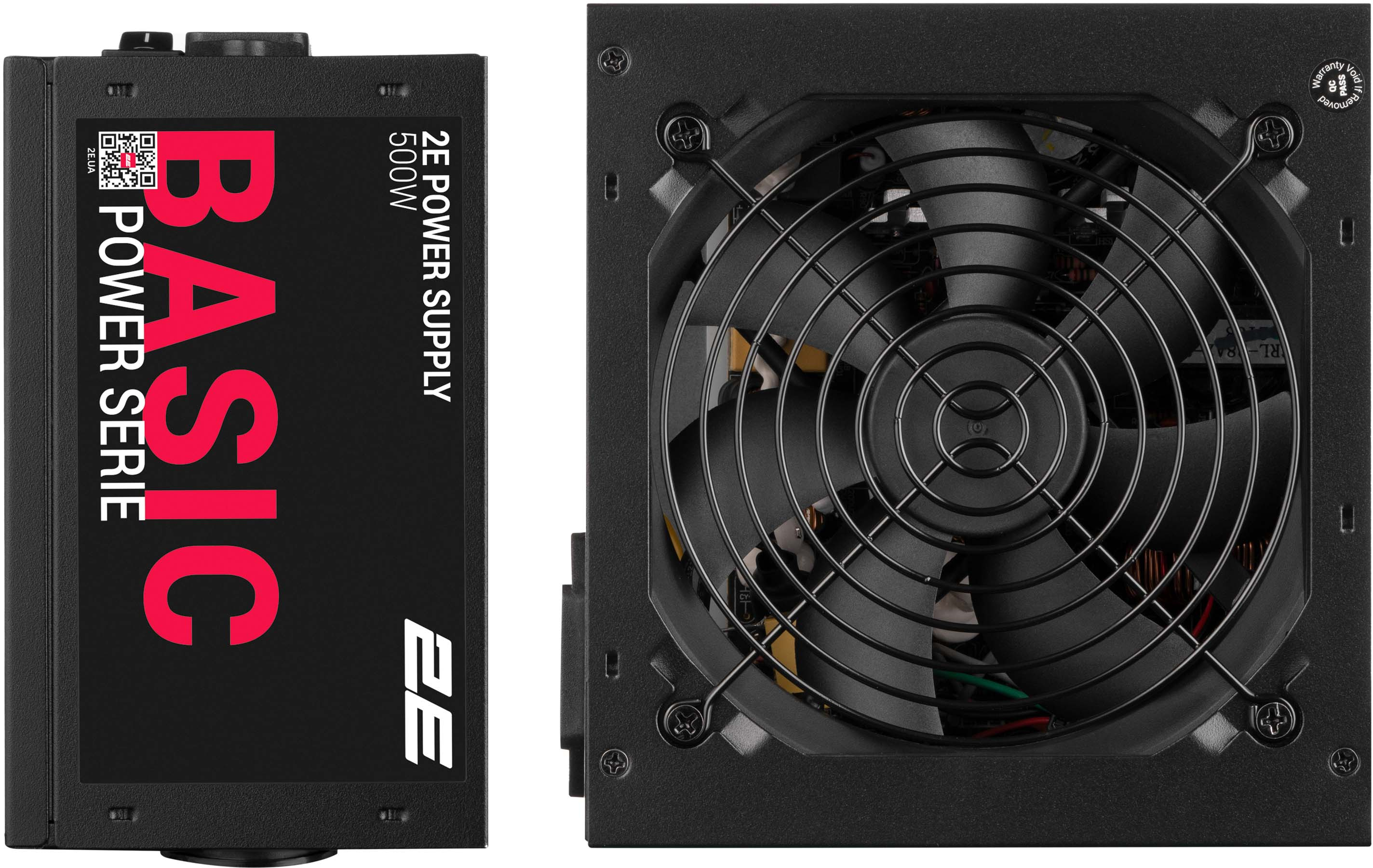 Блок живлення 2E BASIC POWER (500W), 80%, 120mm, 1xMB 24pin(20+4), 1xCPU 8pin(4+4), 3xMolex, 4xSATA, 2xPCIe 8pin(6+2)фото