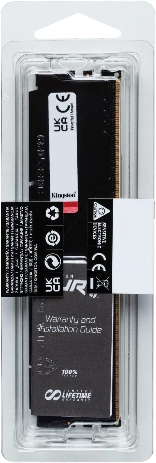 Память ПК Kingston DDR5 8GB 5200 FURY Beast Black (KF552C40BB-8) фото 4