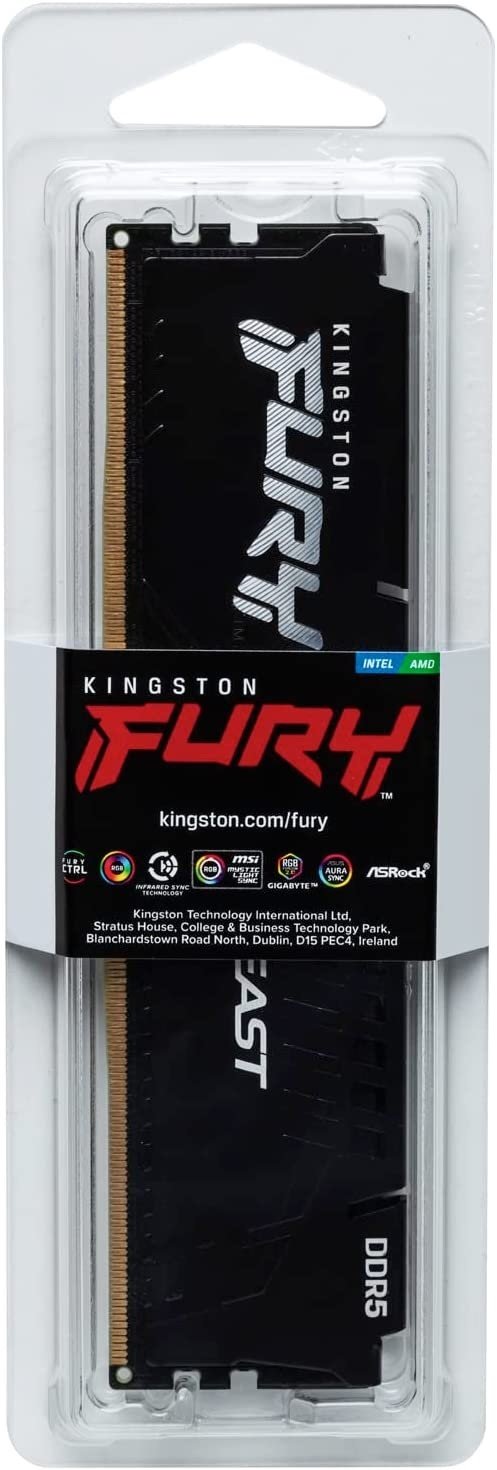 Память ПК Kingston DDR5 8GB 5200 FURY Beast Black (KF552C40BB-8) фото 5