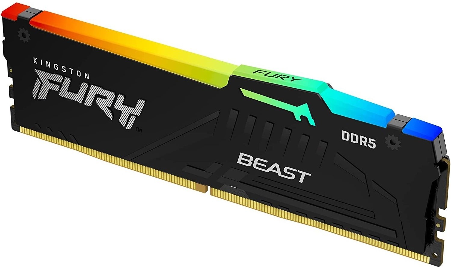 Память ПК Kingston DDR5 16GB 5200 Beast Black RGB (KF552C36BBEA-16) фото