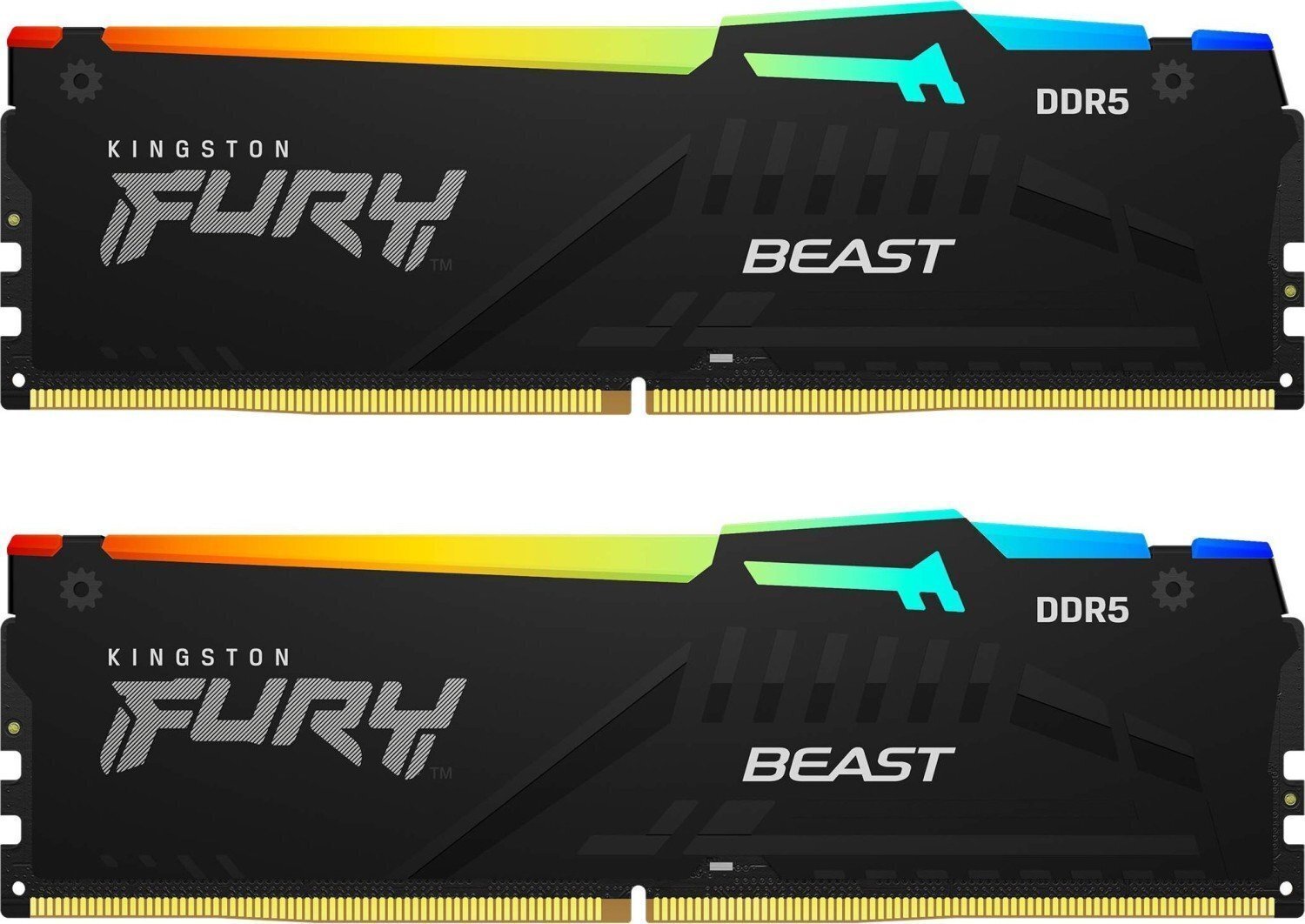 Память ПК Kingston DDR5 16GB KIT (8GBx2) 5600 FURY Beast RGB (KF556C40BBAK2-16) фото 3