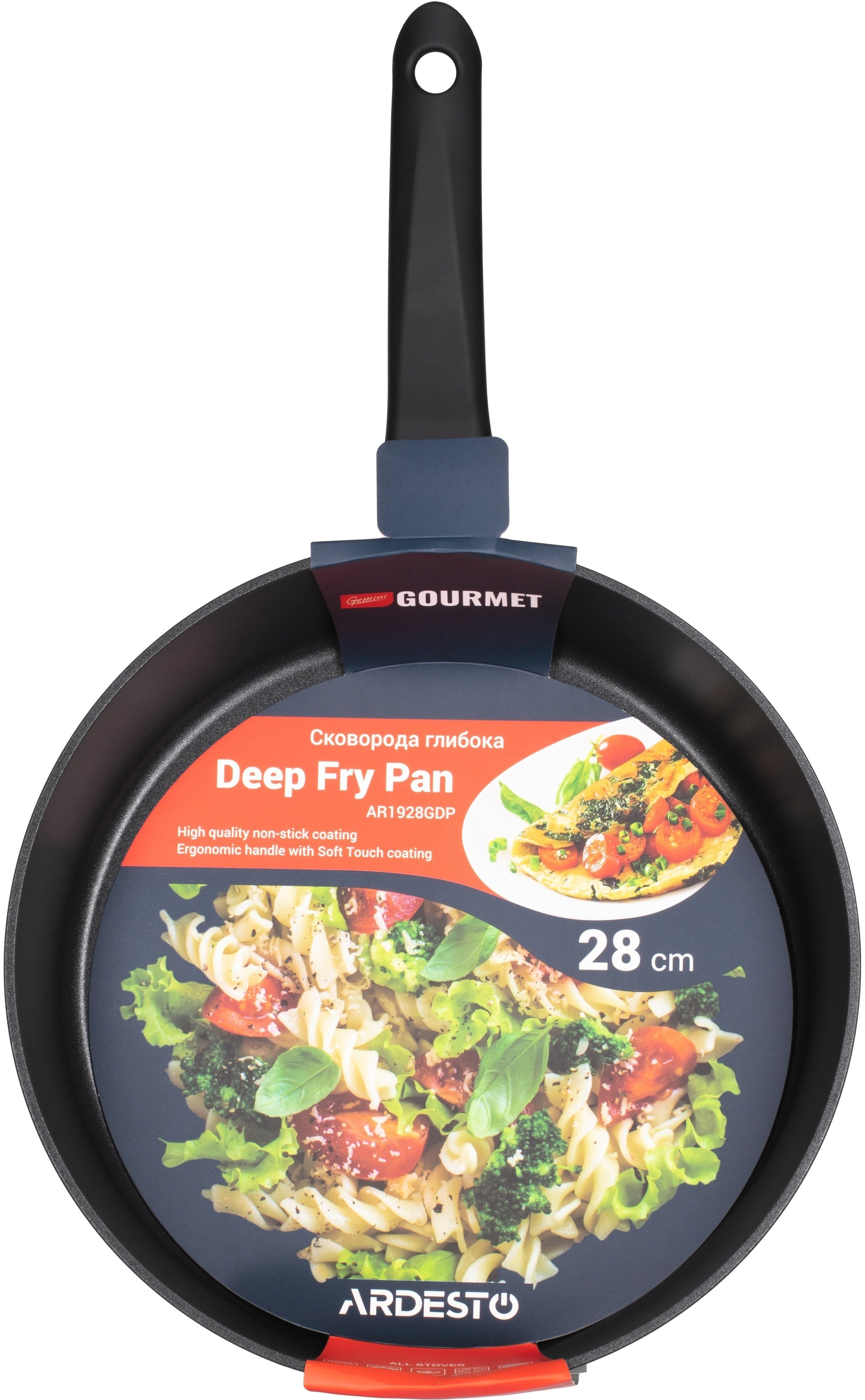 Сковорода глибока ARDESTO Gemini Gourmet Bolzano 28 см, чорний алюміній (AR1928GDP)фото5