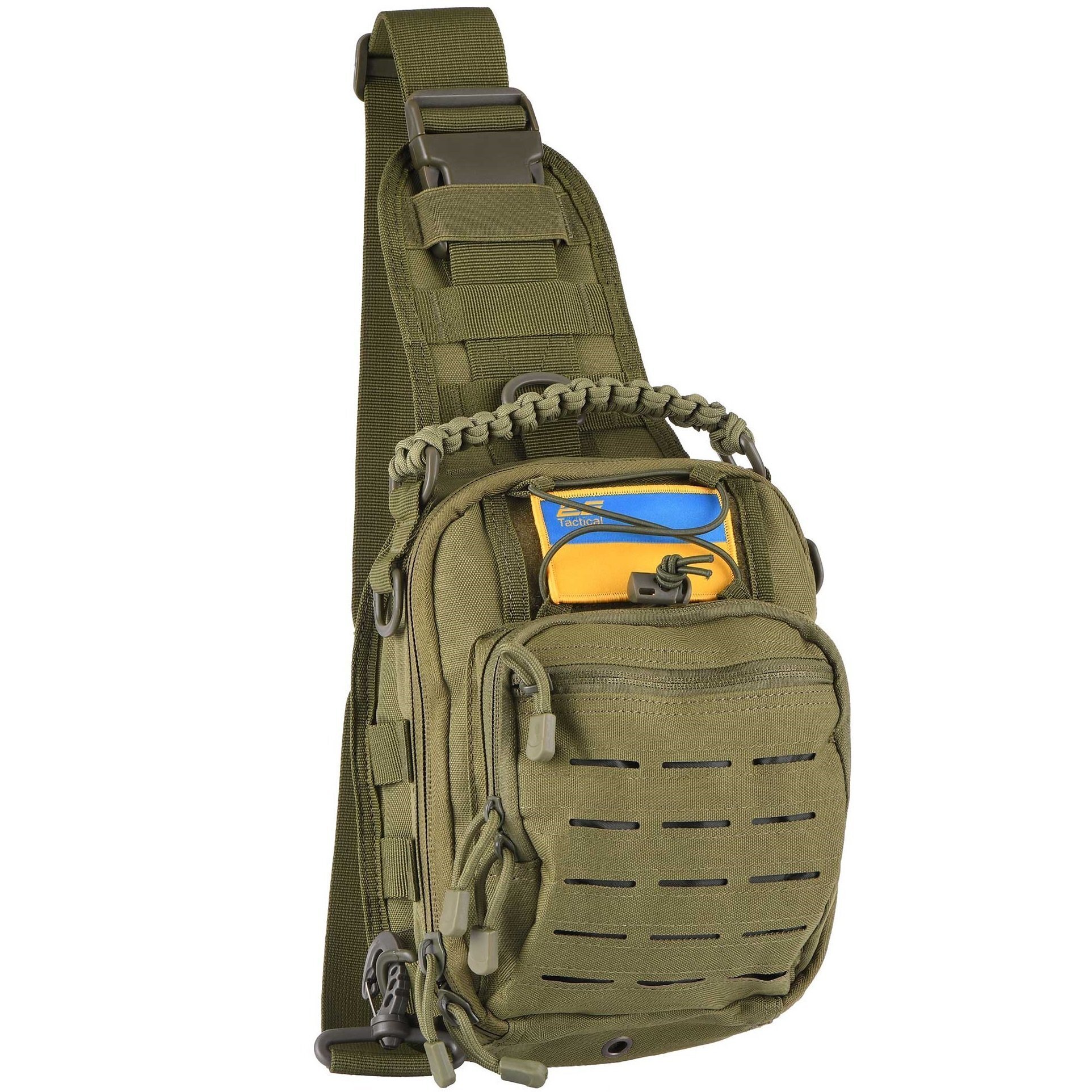 Сумка Слінг Laser Cut 2.5 л, 2Е, зелена (2E-MILSLIBAG-Y09L-OG)фото10