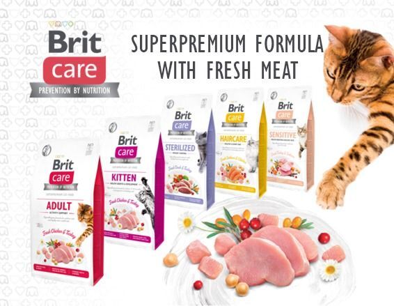 Сухий корм для дорослих активних кішок Brit Care Cat GF Adult Activity Support з куркою та індичкою, 0,4 кгфото6