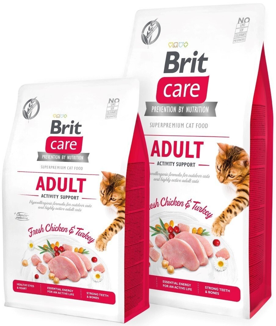 Сухий корм для дорослих кішок підтримка та активність Care Cat GF Adult Activity Suppor з куркою та індичкою, 2кгфото4