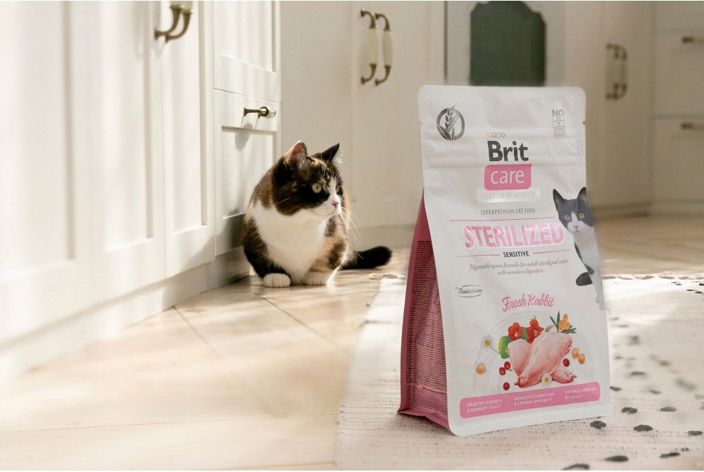 Сухий корм для котів Brit Care GF Sterilized Sensitive з кролем 0,4кгфото