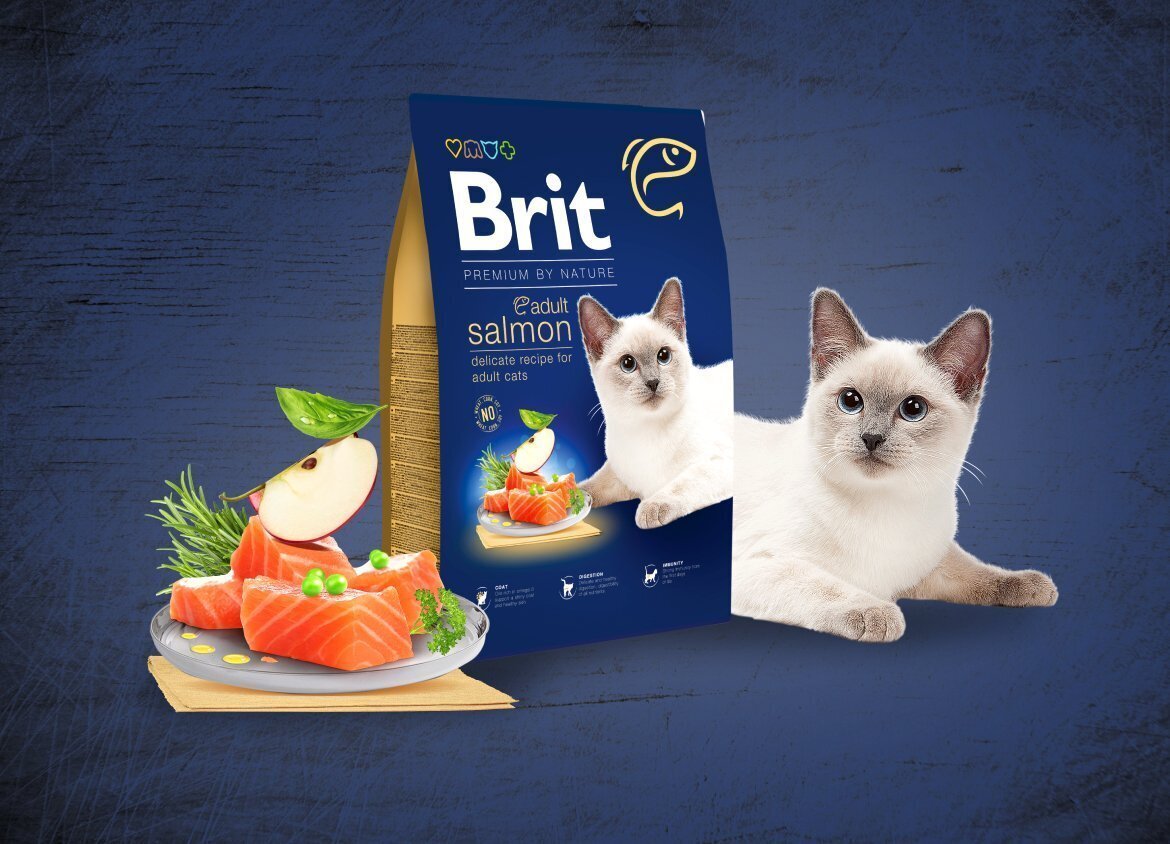 Сухой корм для взрослых кошек Brit Premium by Nature Cat Adult Chicken с лососем 0,8 кг фото 2