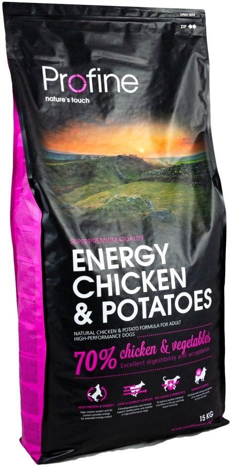 Сухий корм для дорослих собак з підвищеною активністю Profine Adult Energy Chicken з куркою та картоплею 15 кгфото2