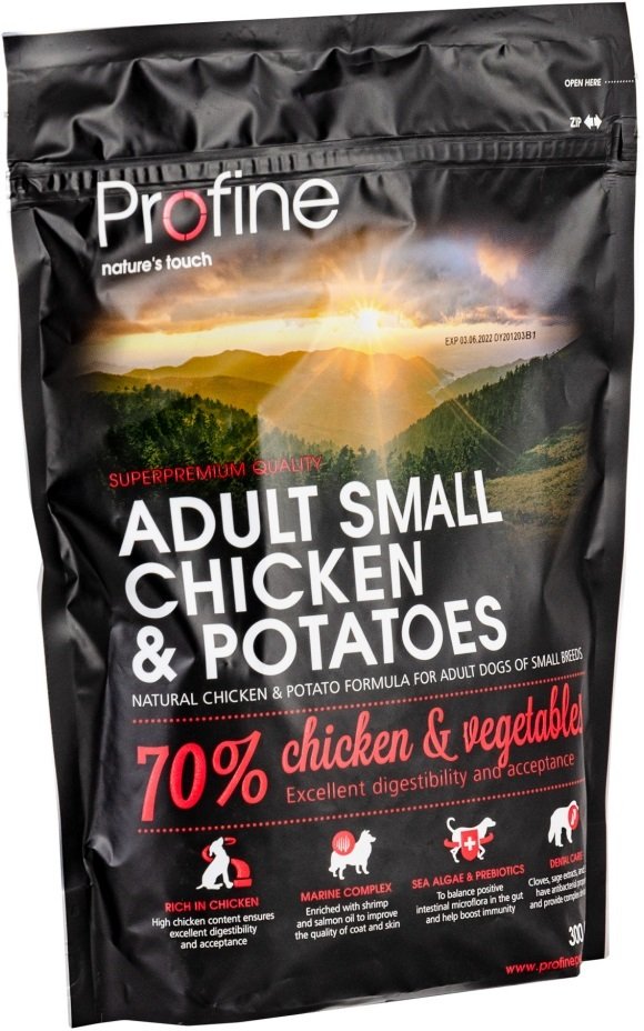 Сухой корм Profine Adult Small Chicken & Potatoes с курицей и картофелем для собак мелких пород 0.3 кг фото 2