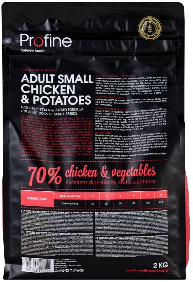Сухий корм Profine Adult Small Chicken & Potatoes з куркою та картоплею для собак дрібних порід 2 кгфото3