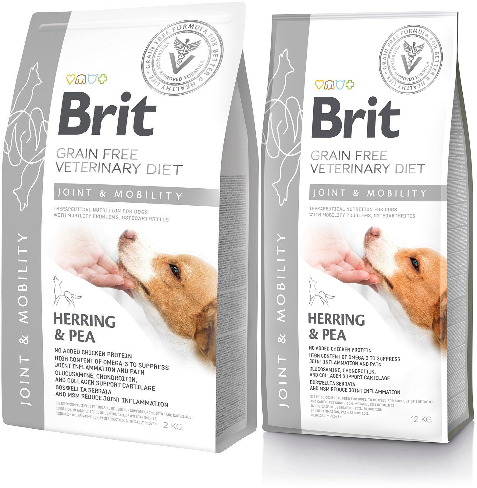 Сухий корм для дорослих собак Brit VetDiets для суглобів з оселедцем лососем горохом та гречкою 2 кгфото2